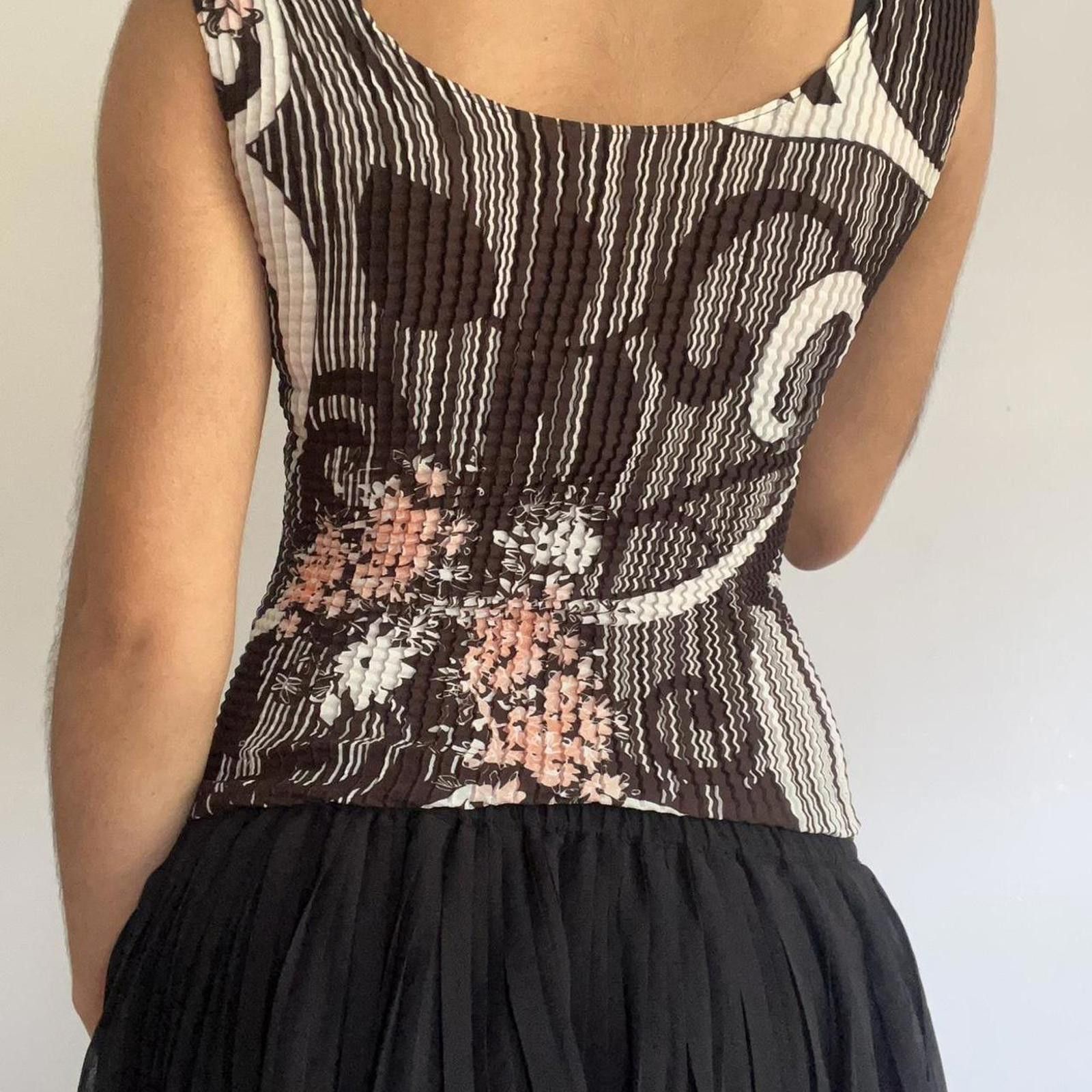 Other Brown and pink floral print ribbed tank top #floral #ribbed Size S / US 4 / IT 40 - 4 Thumbnail