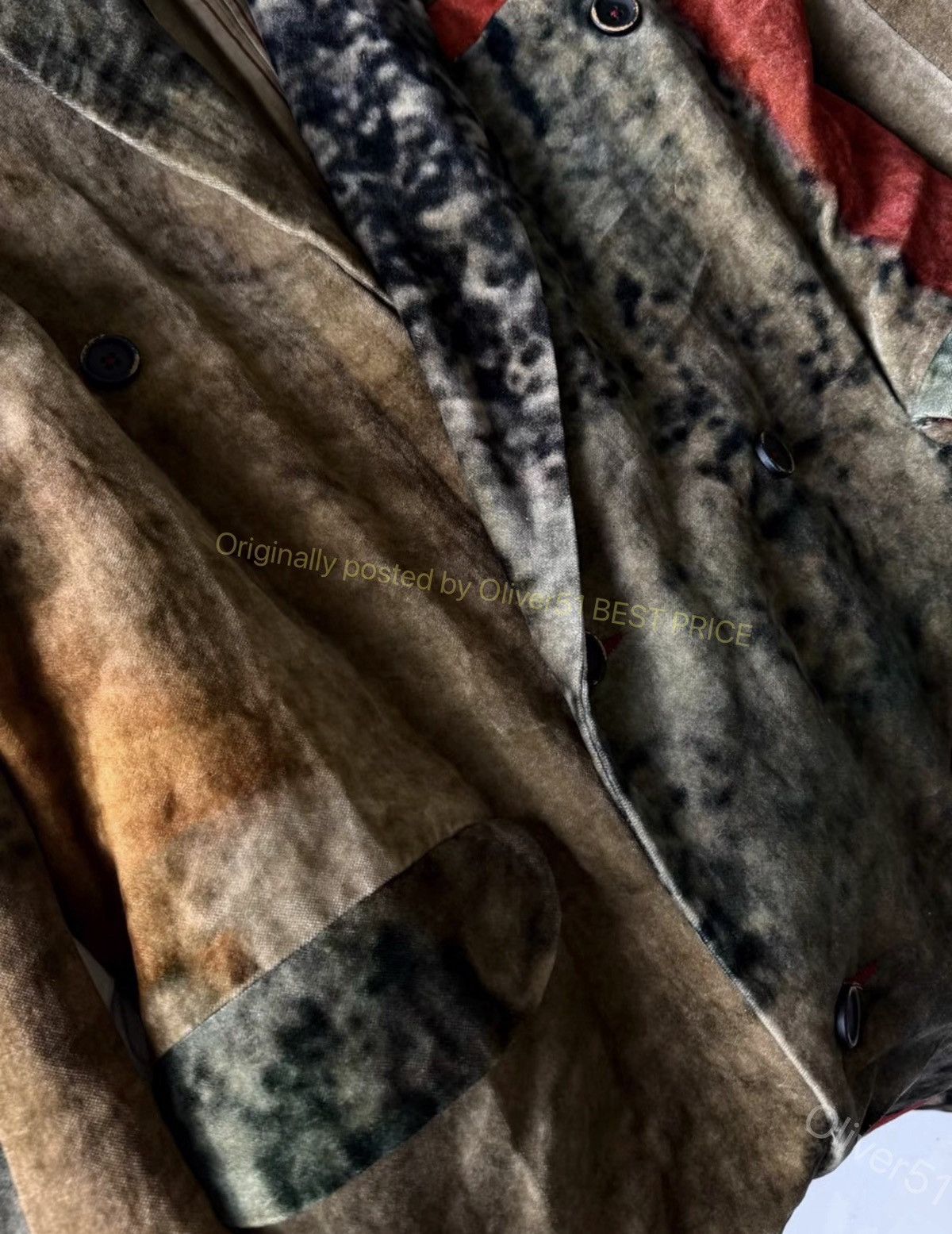 Uma Wang Uma Wang 18AW velour faded‑mural long coat YYYY17/2610 Size US S / EU 44-46 / 1 - 5 Thumbnail