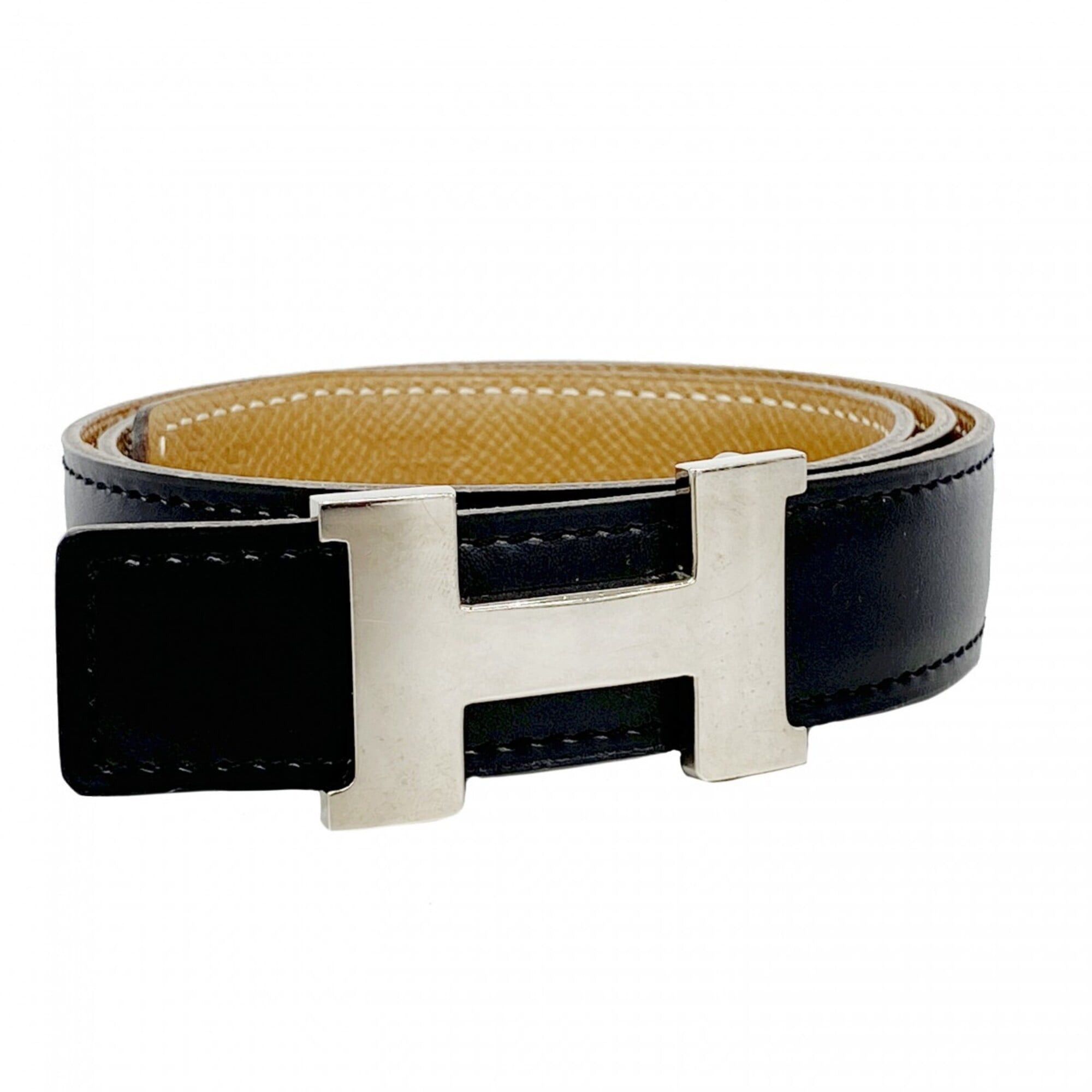 Hermes HERMES Constance Reversible Leather Belt with H 