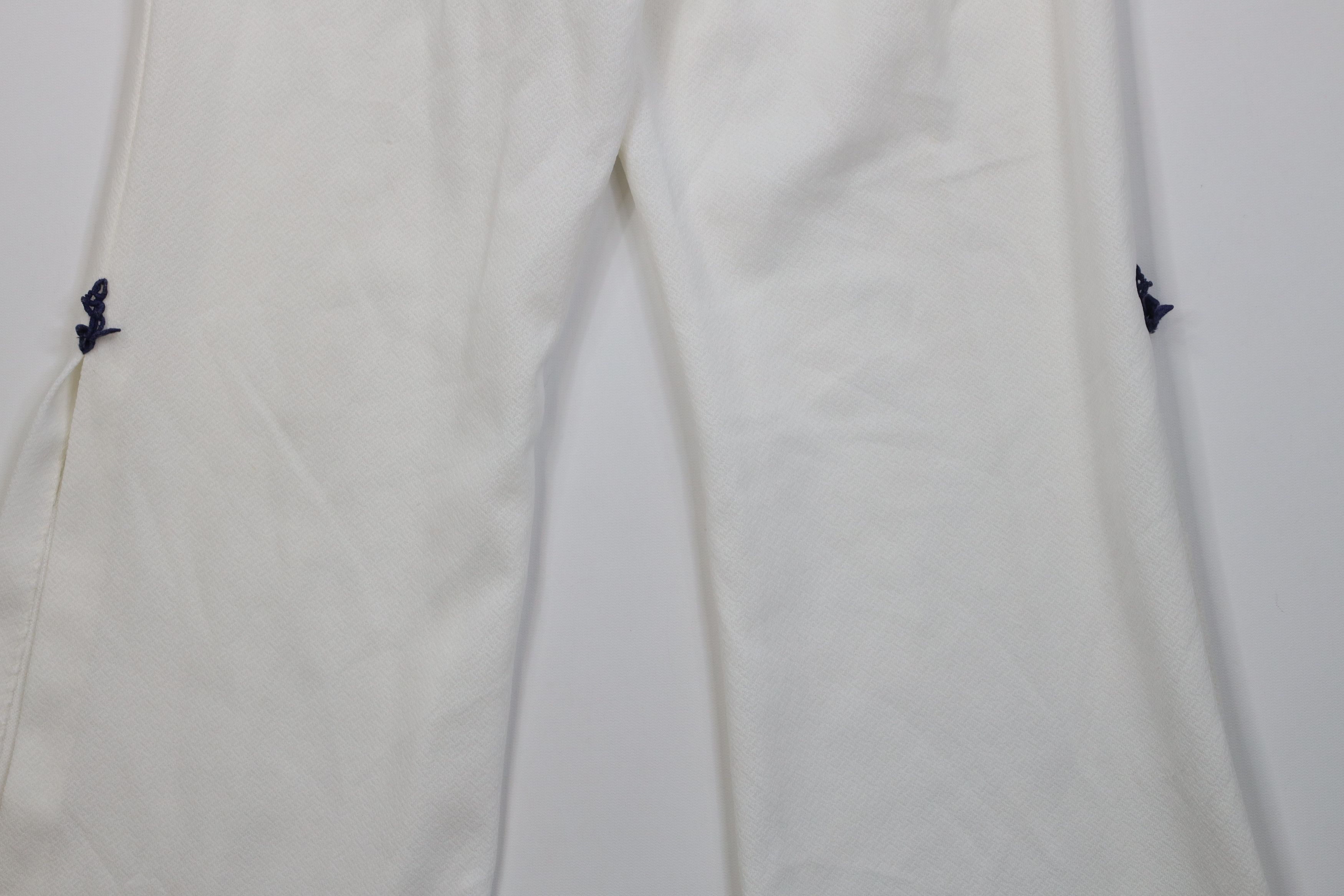 Vintage Vintage 70s Anchor Patch Knit Bell Bottoms Pants White USA Size 22" - 4 Thumbnail