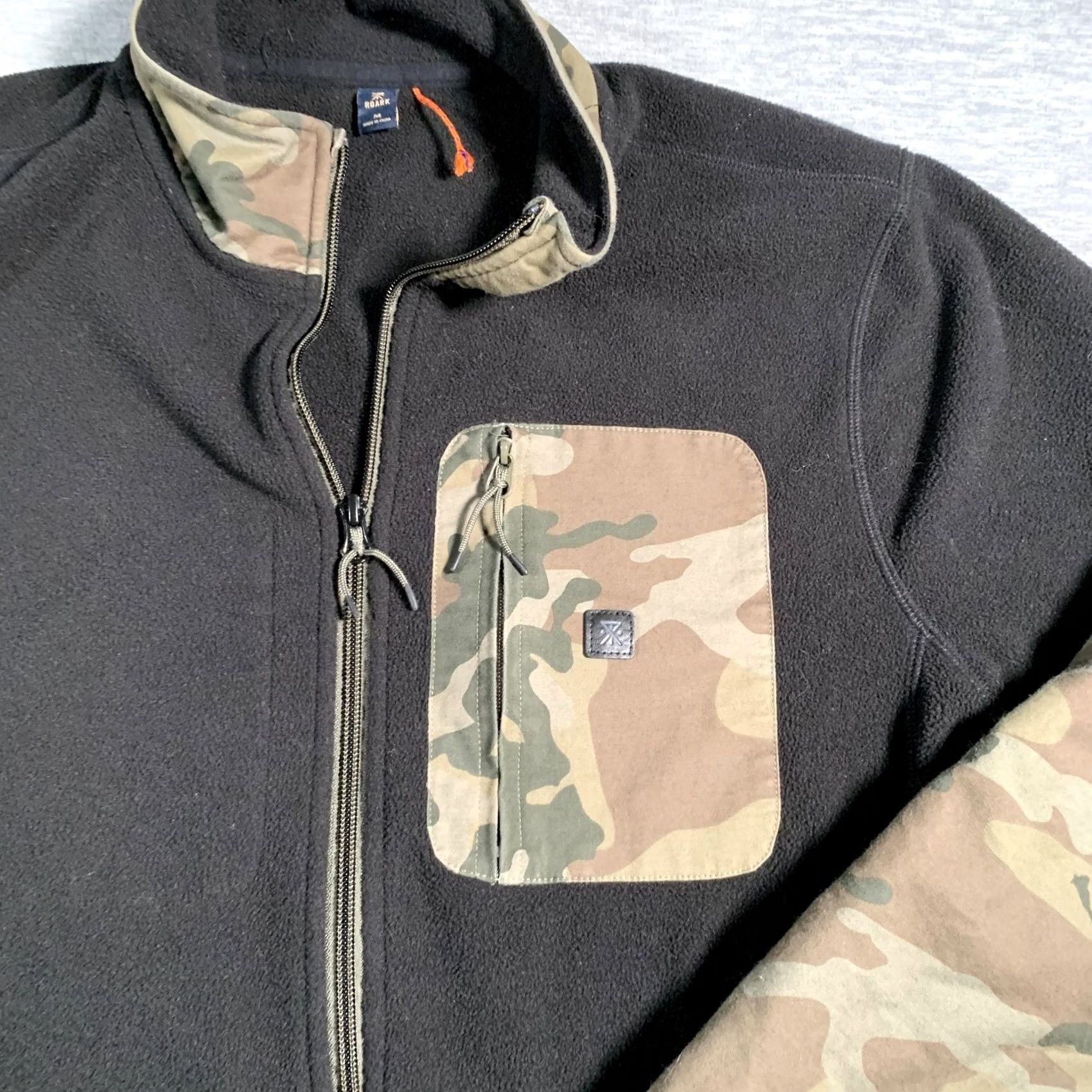 Roark Roark Jacket Mens Medium Black Camouflage Fleece Full Zip Outdoor Pockets Size US M / EU 48-50 / 2 - 4 Thumbnail