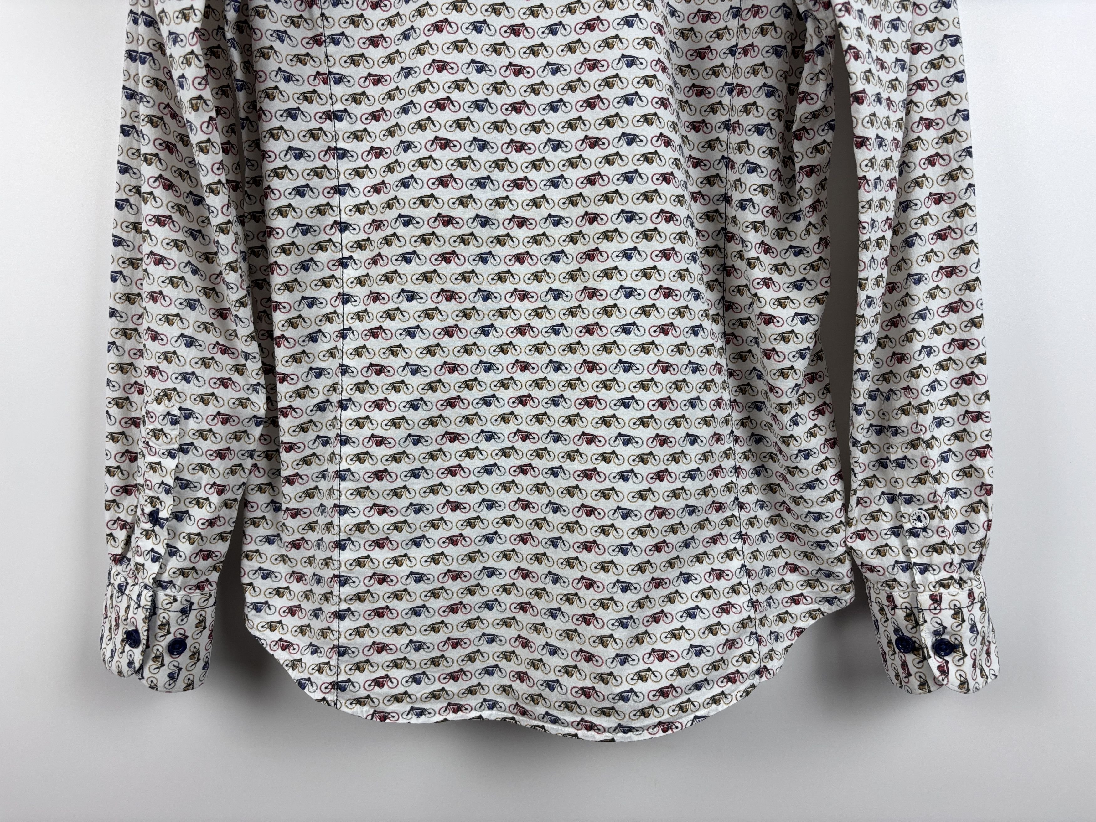 Other A Fish Named Fred Button Down Shirt Slim Bicycle Pattern L Size US L / EU 52-54 / 3 - 7 Thumbnail
