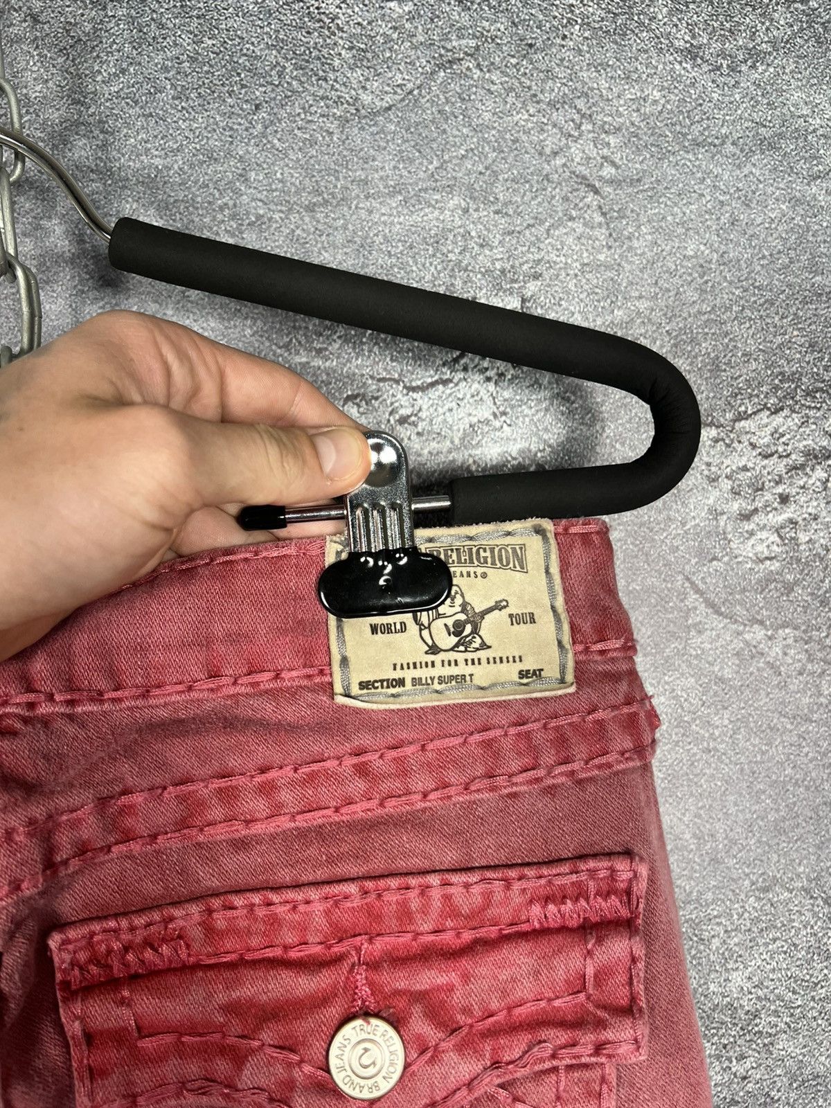 True Religion Vintage True Religion Flare Billy Super T Pink Jeans Size 27" / US 4 / IT 40 - 14 Thumbnail