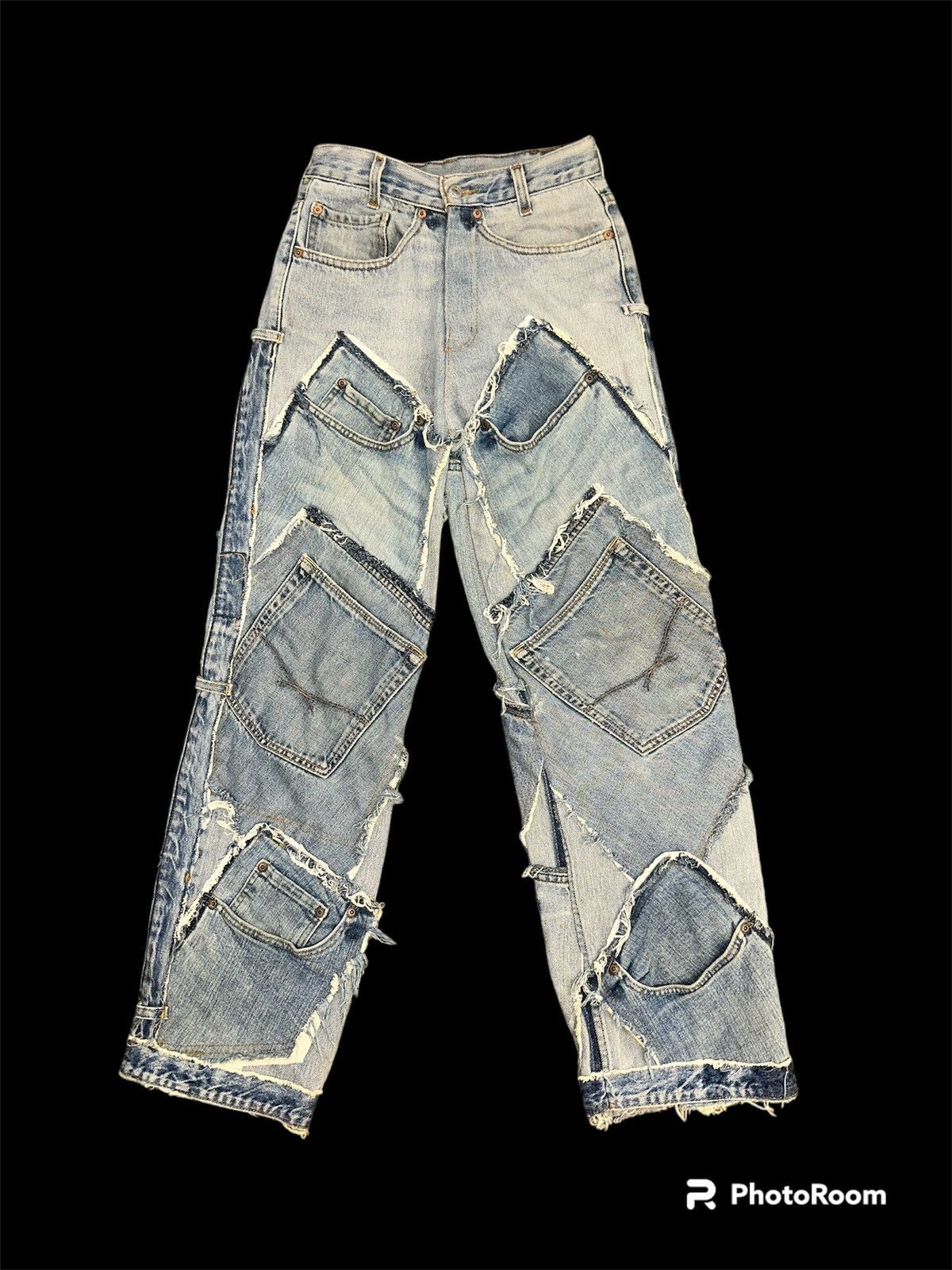 Levi's × Levi's Vintage Clothing Patchwork Upcycled Levi’s Denim Jeans Size 24" / US 00 / IT 34 - 15 Thumbnail