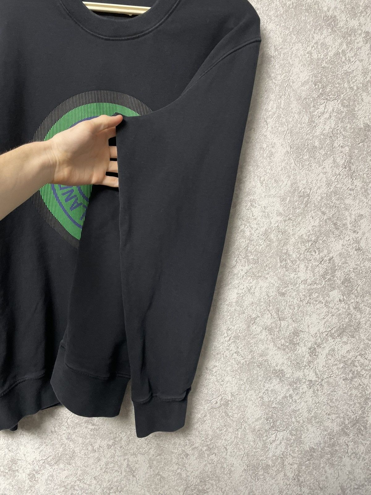 Stone Island Stone Island Big Logo Print Black Sweatshirt Crewneck Size US XL / EU 56 / 4 - 5 Thumbnail