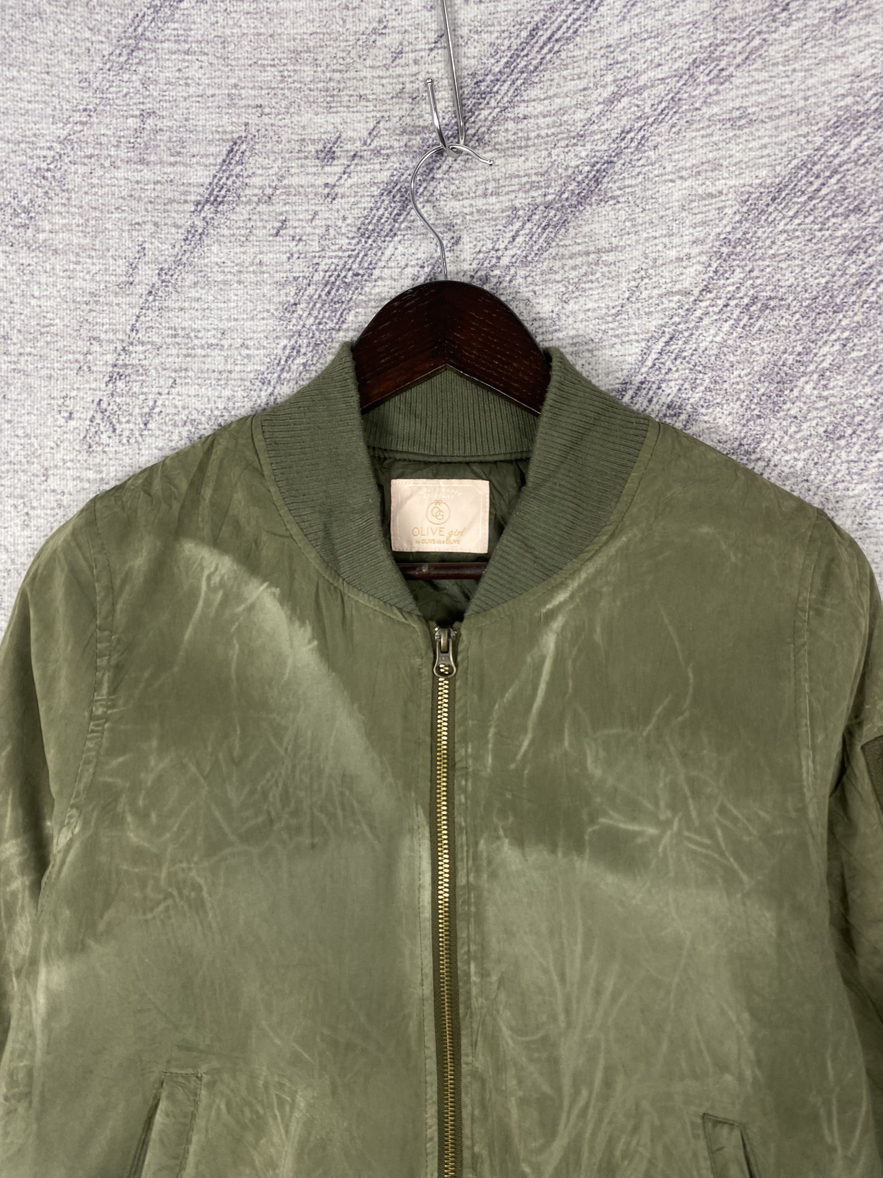 Japanese Brand Vintage Olive Girl Bombers Jacket Size L / US 10 / IT 46 - 2 Thumbnail