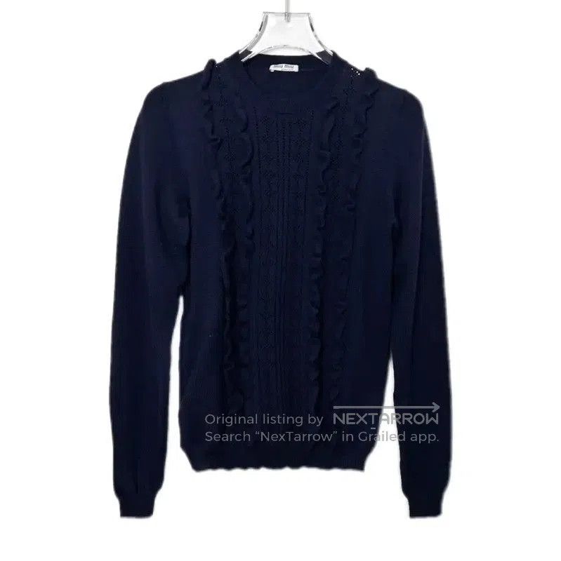 Miu Miu Miu Miu Black Cotton Blend Women's Sweatshirt . Size M / US 6-8 / IT 42-44 - 1 Thumbnail