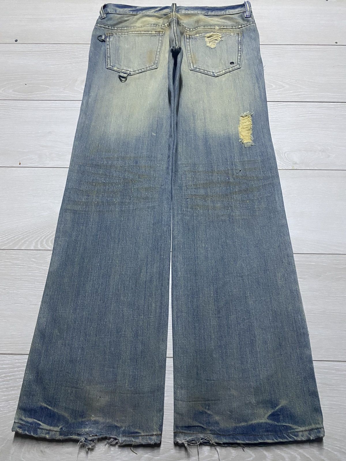 Number (N)ine Vintage Japanese Brand Midas Mud Wash Baggy Wide Leg Size US 32 / EU 48 - 2 Thumbnail