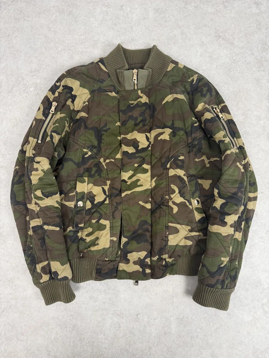 Balmain FW2017 Balmain Camo Military Green Bomber Jacket Size US M / EU 48-50 / 2 - 5 Thumbnail