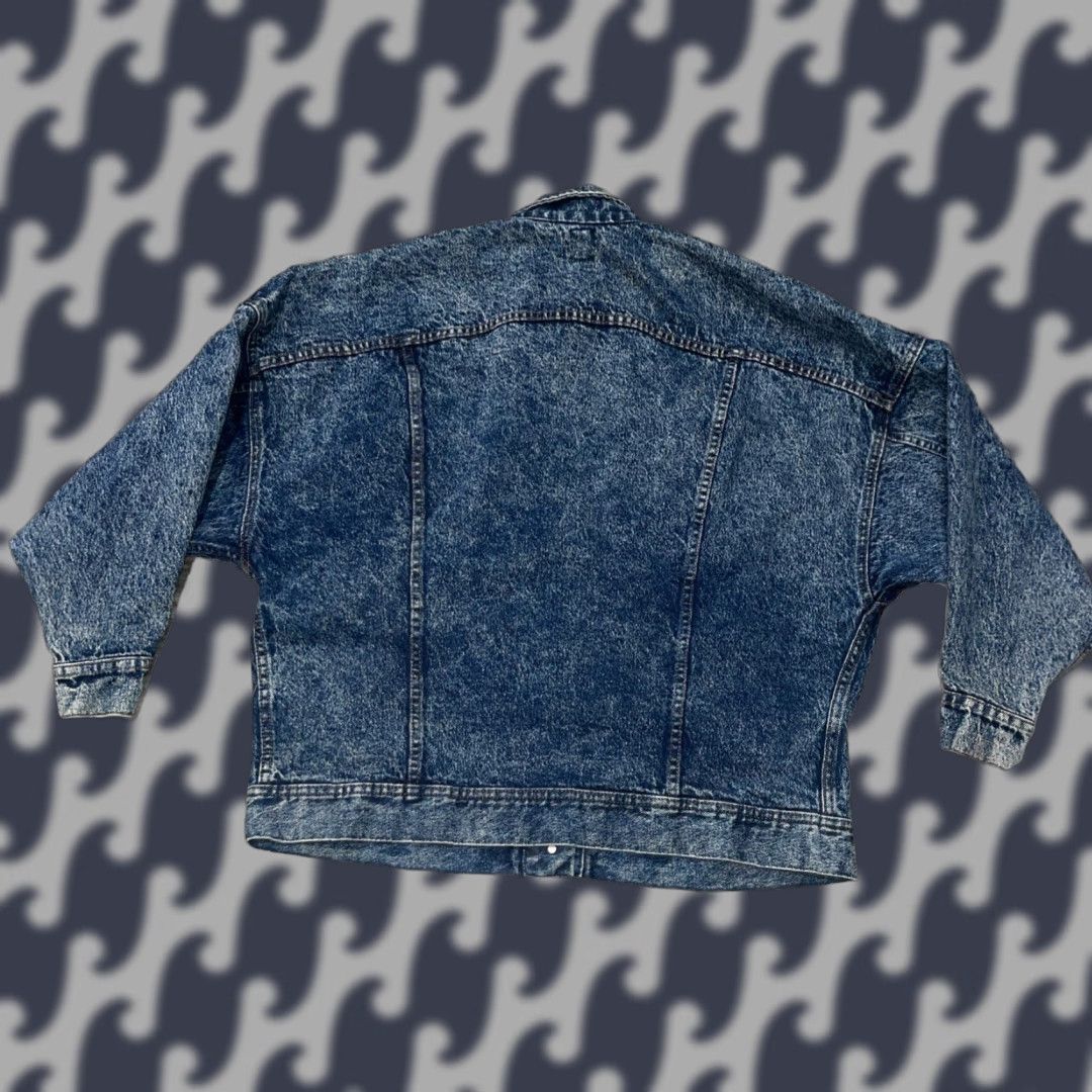 Lee VINTAGE LEE Stonewash Denim Mens Small Oversized 80s 90s Jean Jacket Size US 29 - 1 Thumbnail