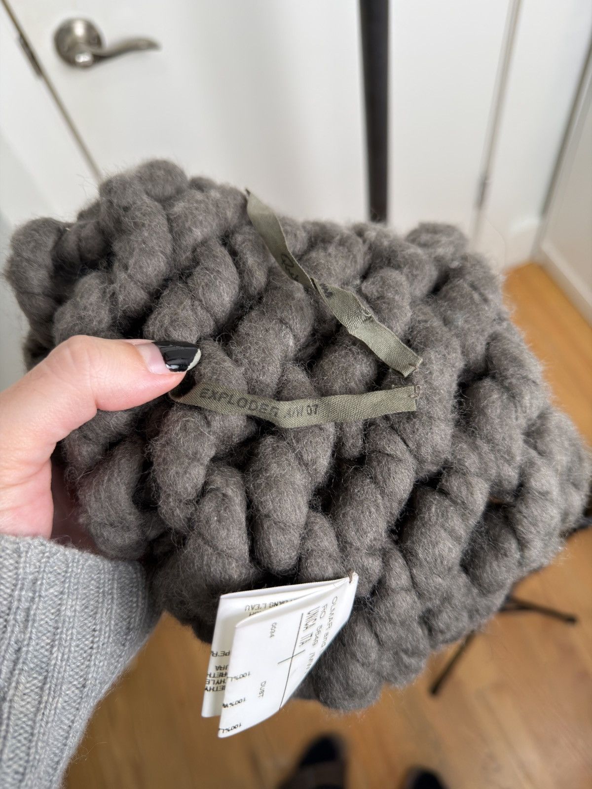 Rick Owens AW07 EXPLODER Chunky-Ribbed Beanie Size ONE SIZE - 7 Thumbnail