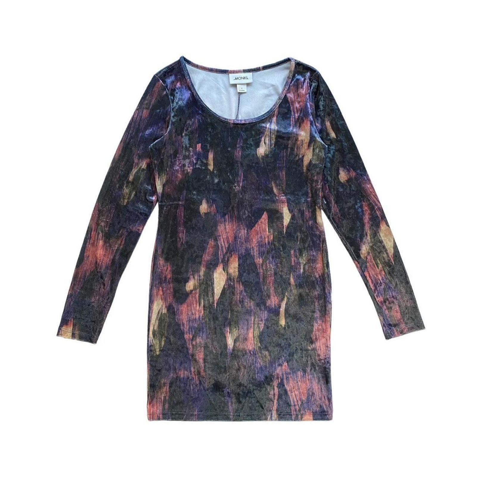 Other Monki Velour Ethereal Bodycon Mini Dress Size Small (UK 10) Size S / US 4 / IT 40 - 1 Thumbnail