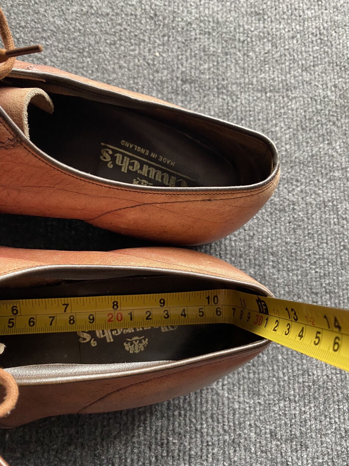 Church's 🔥Church's Vintage Brown Calf Leather Derby Shoes Handcrafted Size US 8 / EU 41 - 6 Thumbnail