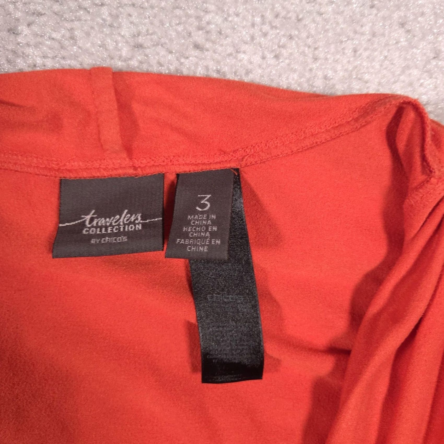 Vintage Chico's Cardigan Sweater Womens 3 Orange Open Front Lightweight Knit Cardigan Dressy-Casual Spring Travel Womens Size XS / US 0-2 / IT 36-38 - 6 Thumbnail