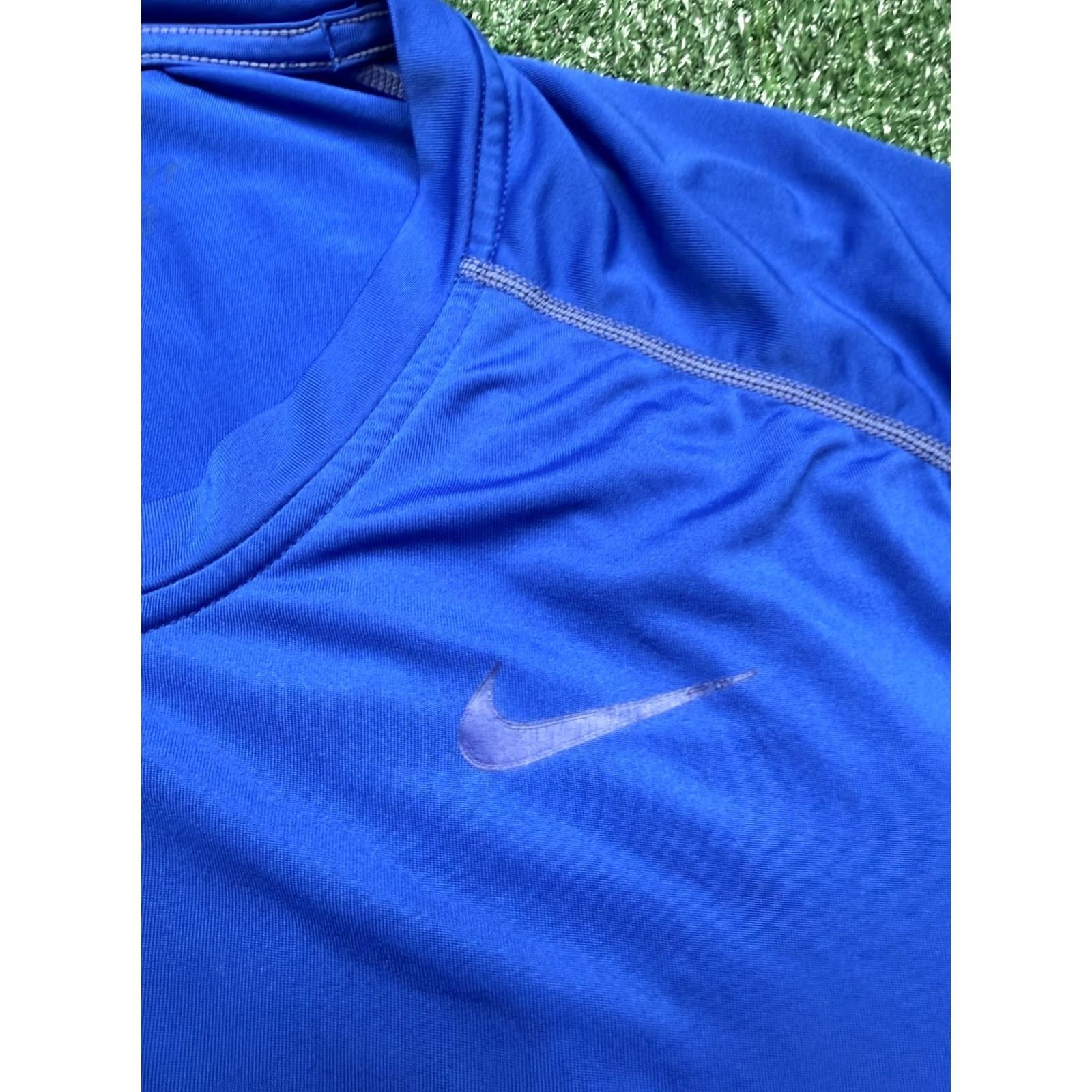 Nike Nike Dri-FIT T Shirt Men Blue Short Sleeve Lightweight Performance Shirt LS Crew Neck 90s Sports Nike Dri-FIT Mens Large Shirt Size US L / EU 52-54 / 3 - 3 Thumbnail
