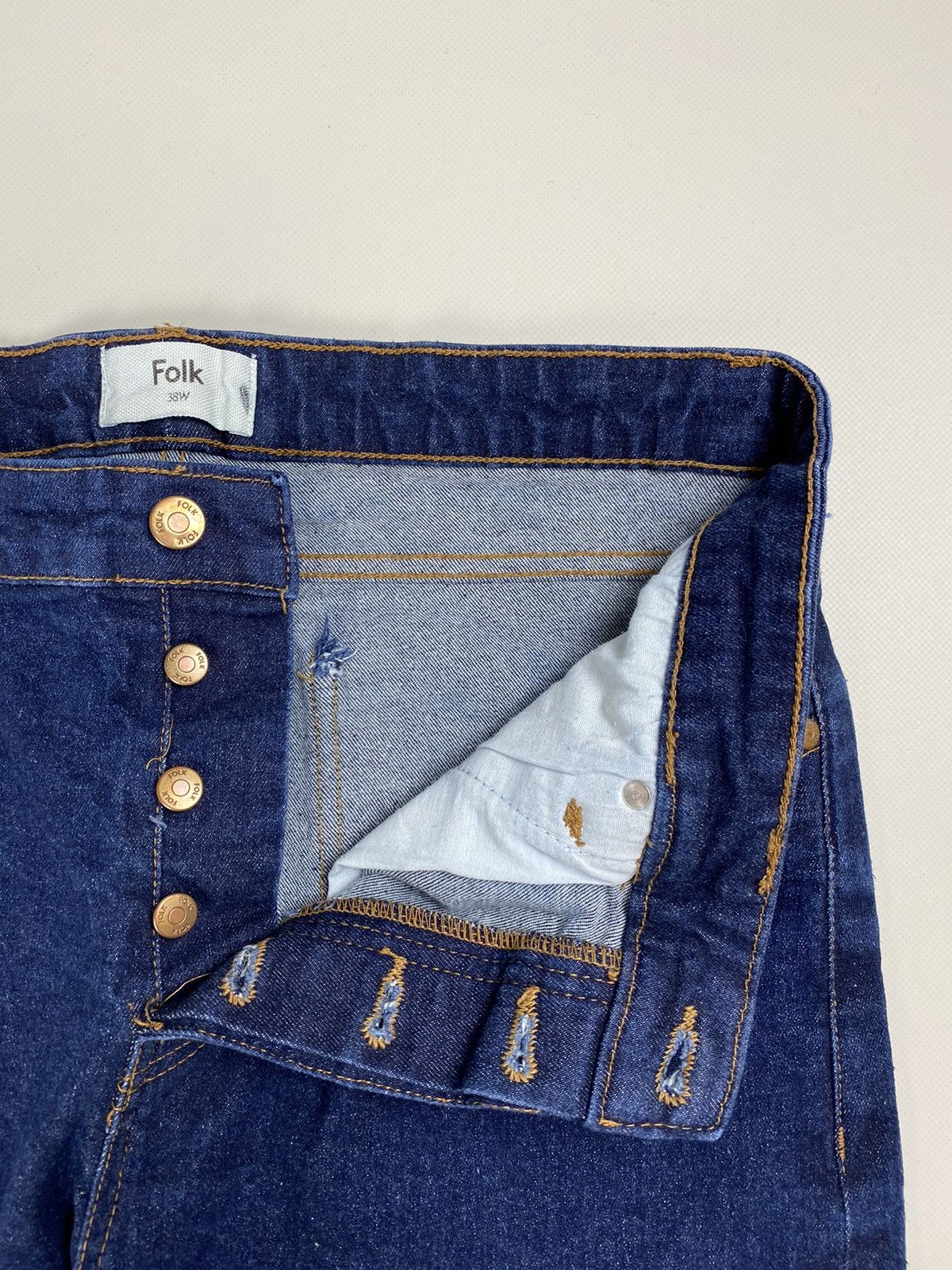 Folk Folk men’s Selvedge Denim Jeans Size US 34 / EU 50 - 13 Thumbnail