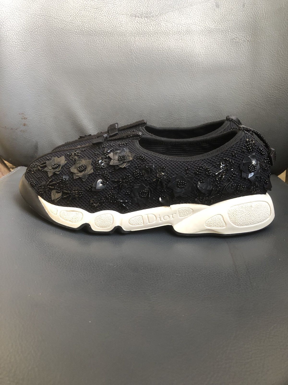 Dior Christian Dior Black Mesh Women’s Sneakers Size 38 Size US 8 / IT 38 - 4 Thumbnail