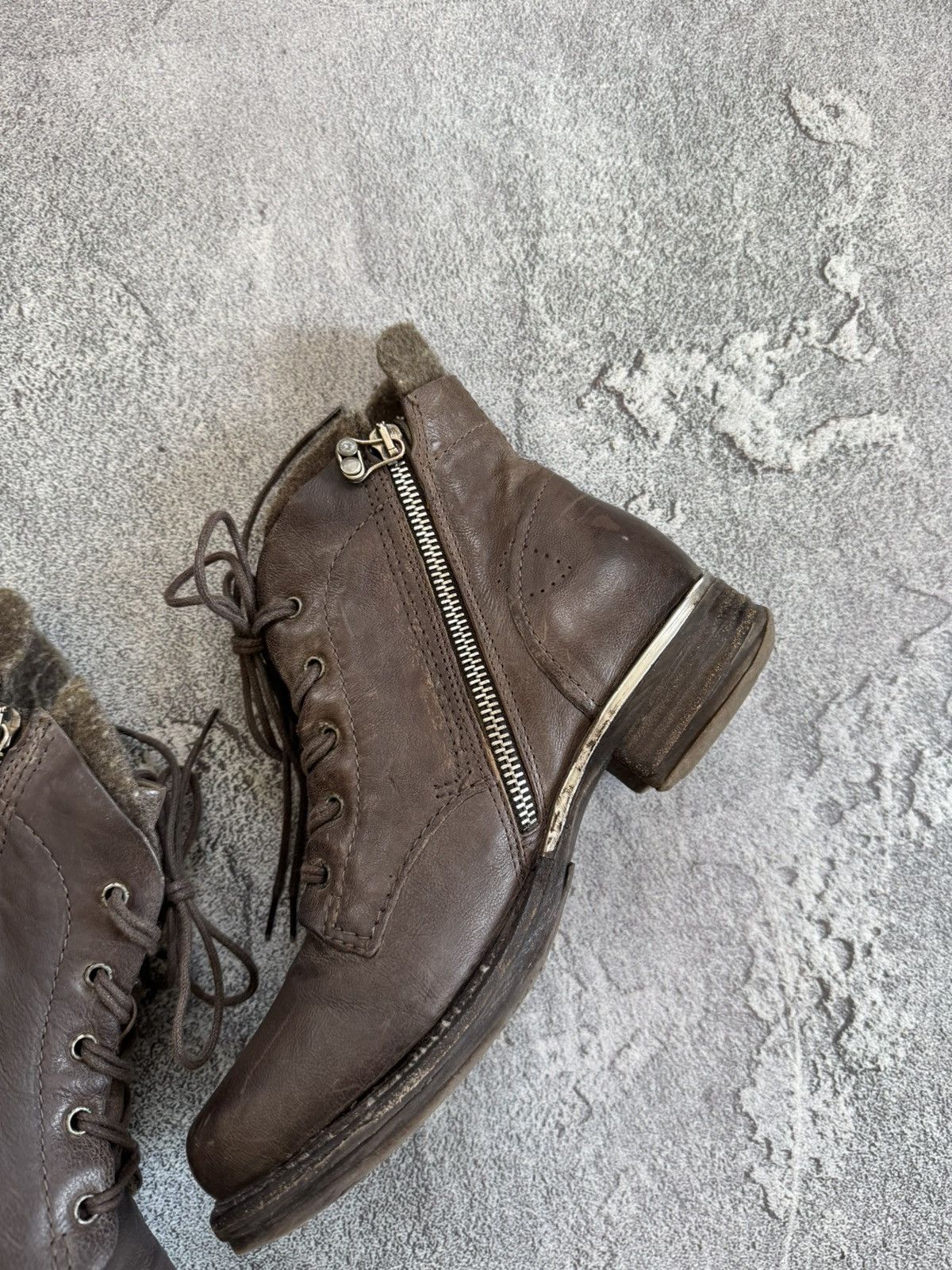 A.S.98 × Vintage AS98 A.S.98 Airstep 37 leather zip biker shoes boots cowboy Size US 7 / IT 37 - 15 Thumbnail