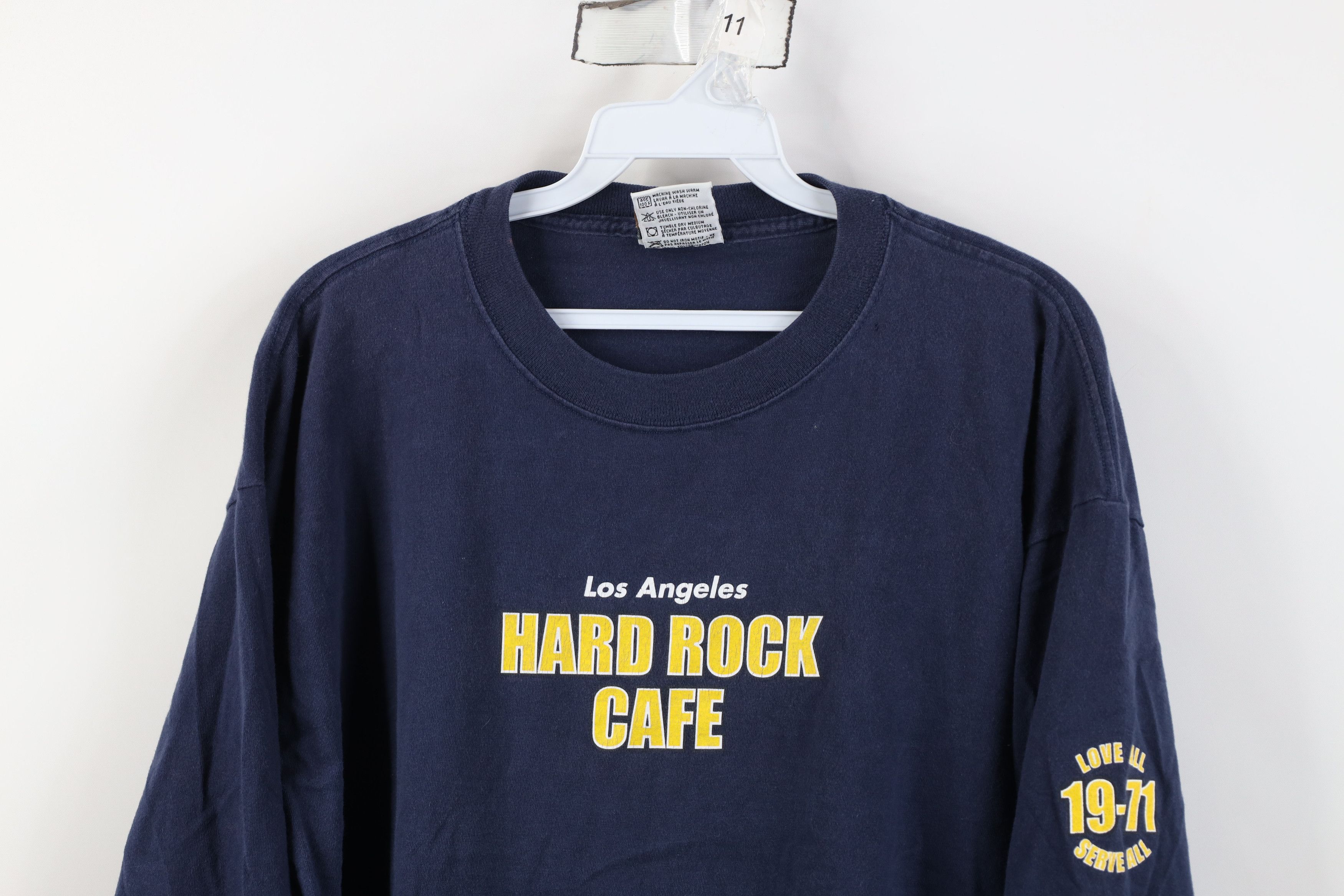 Hard Rock Cafe Vintage 90s Hard Rock Cafe Los Angeles Long Sleeve T-Shirt Size US XL / EU 56 / 4 - 2 Thumbnail