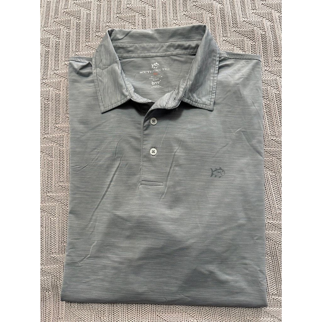 Southern Tide Southern Tide gray striped golf polo size XL Size US XL / EU 56 / 4 - 1 Thumbnail