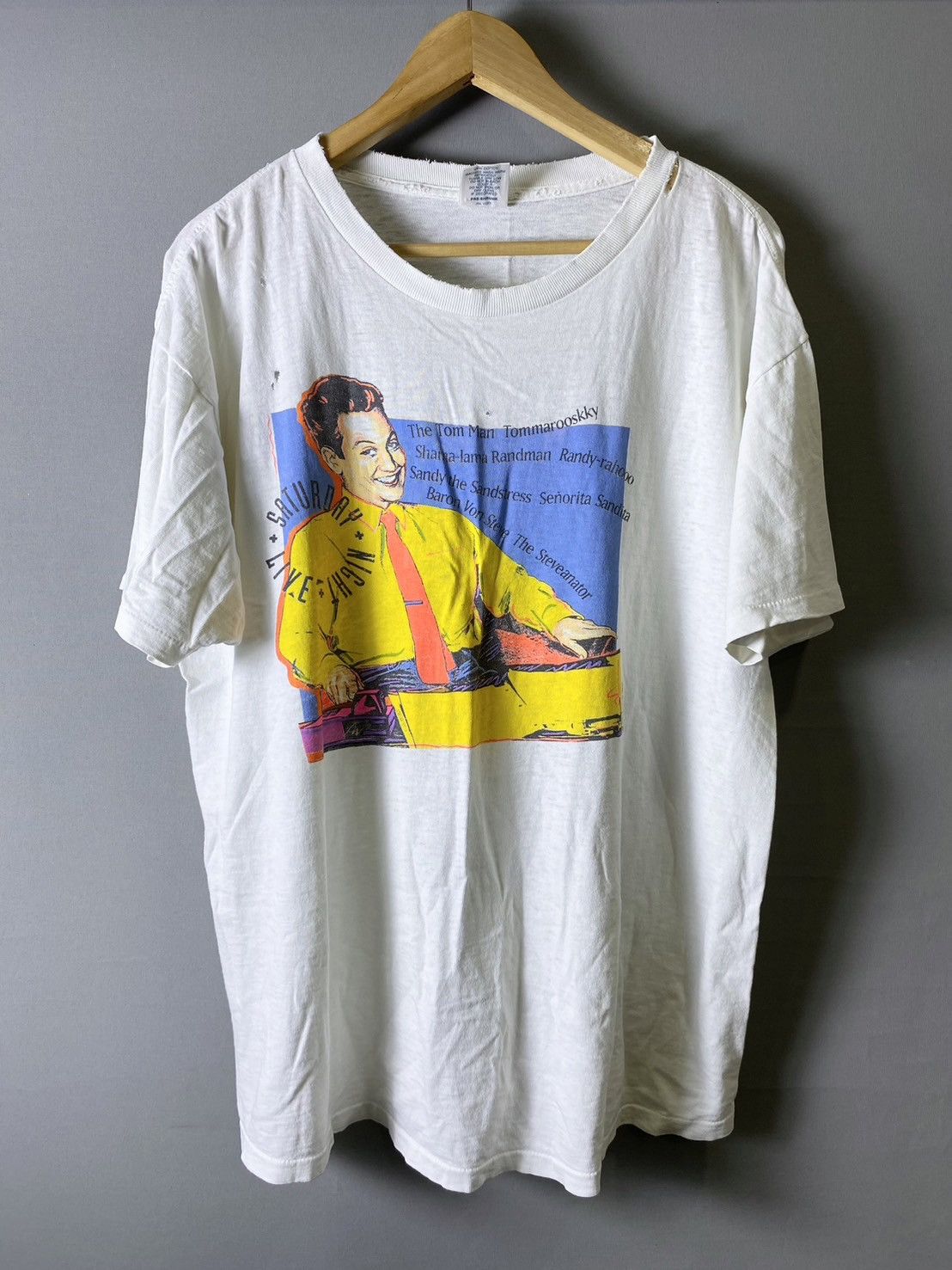 Vintage Vintage 90s Distressed Thrashed Saturday Night Live Tee Size US XL / EU 56 / 4 - 1 Thumbnail