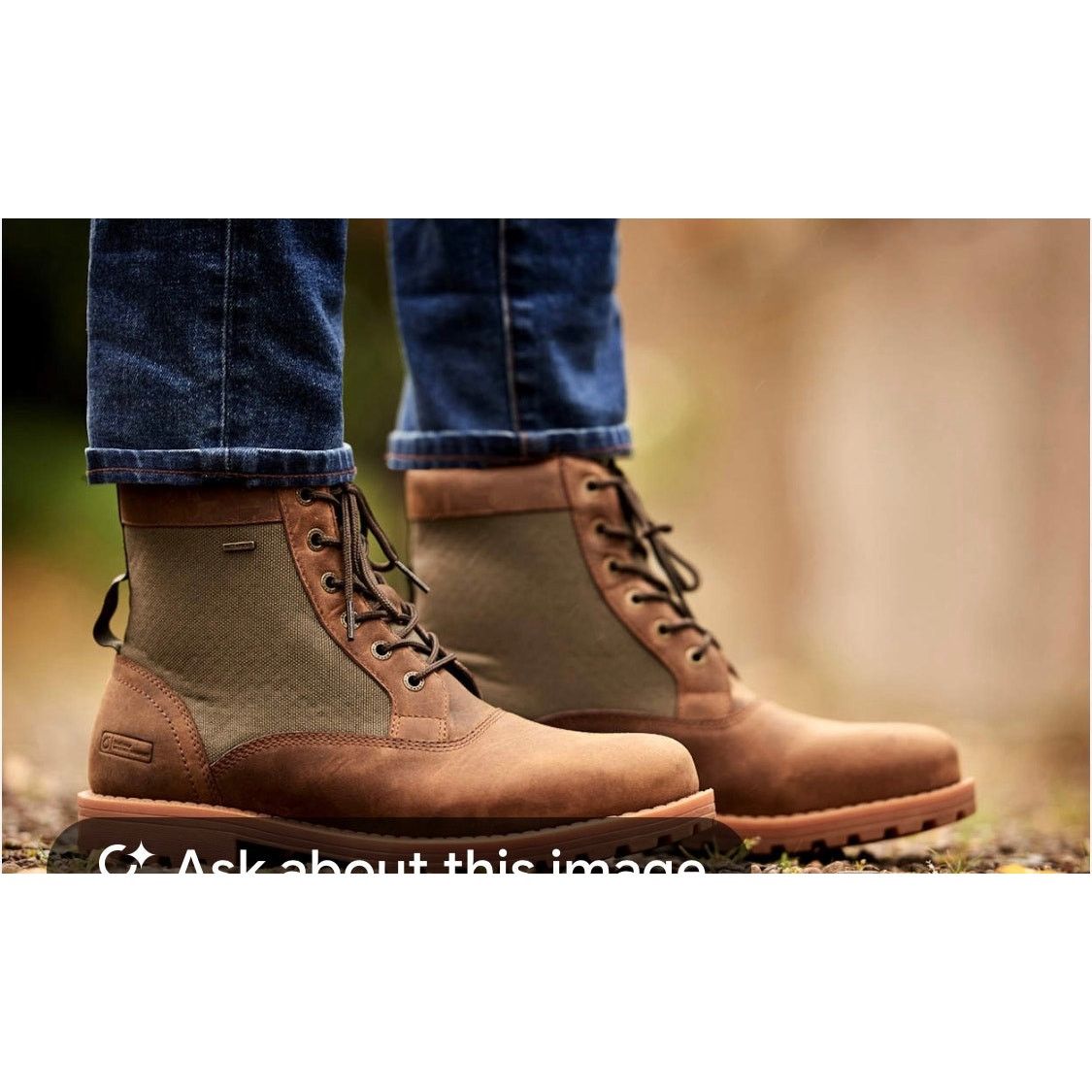 Ugg UGG Montgomery combat boots chestnut leather olive canvas Size US 12 / EU 45 - 12 Thumbnail