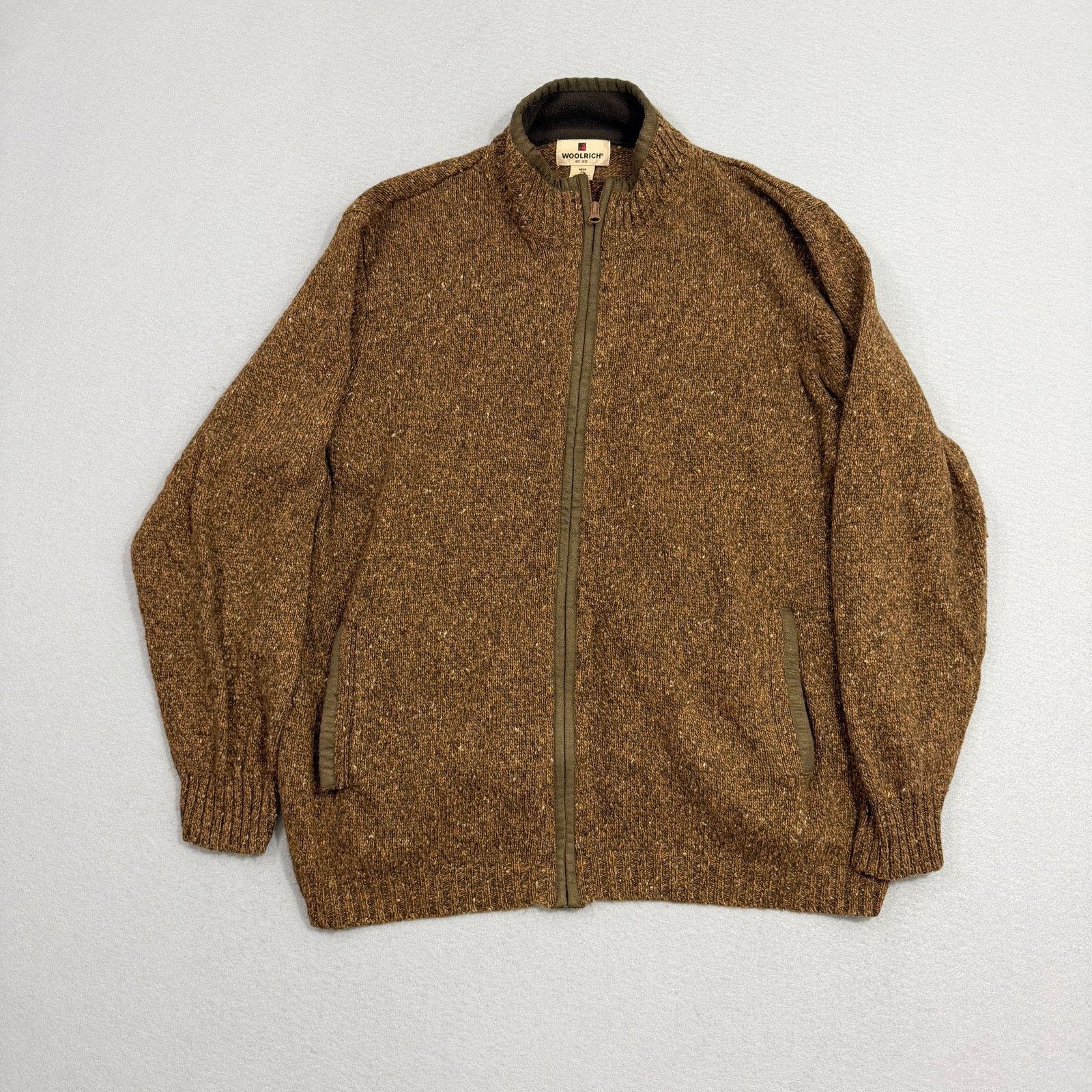Vintage Woolrich Full Zip Wool Blend Sweater Men's Extra Large Size US XL / EU 56 / 4 - 1 Thumbnail
