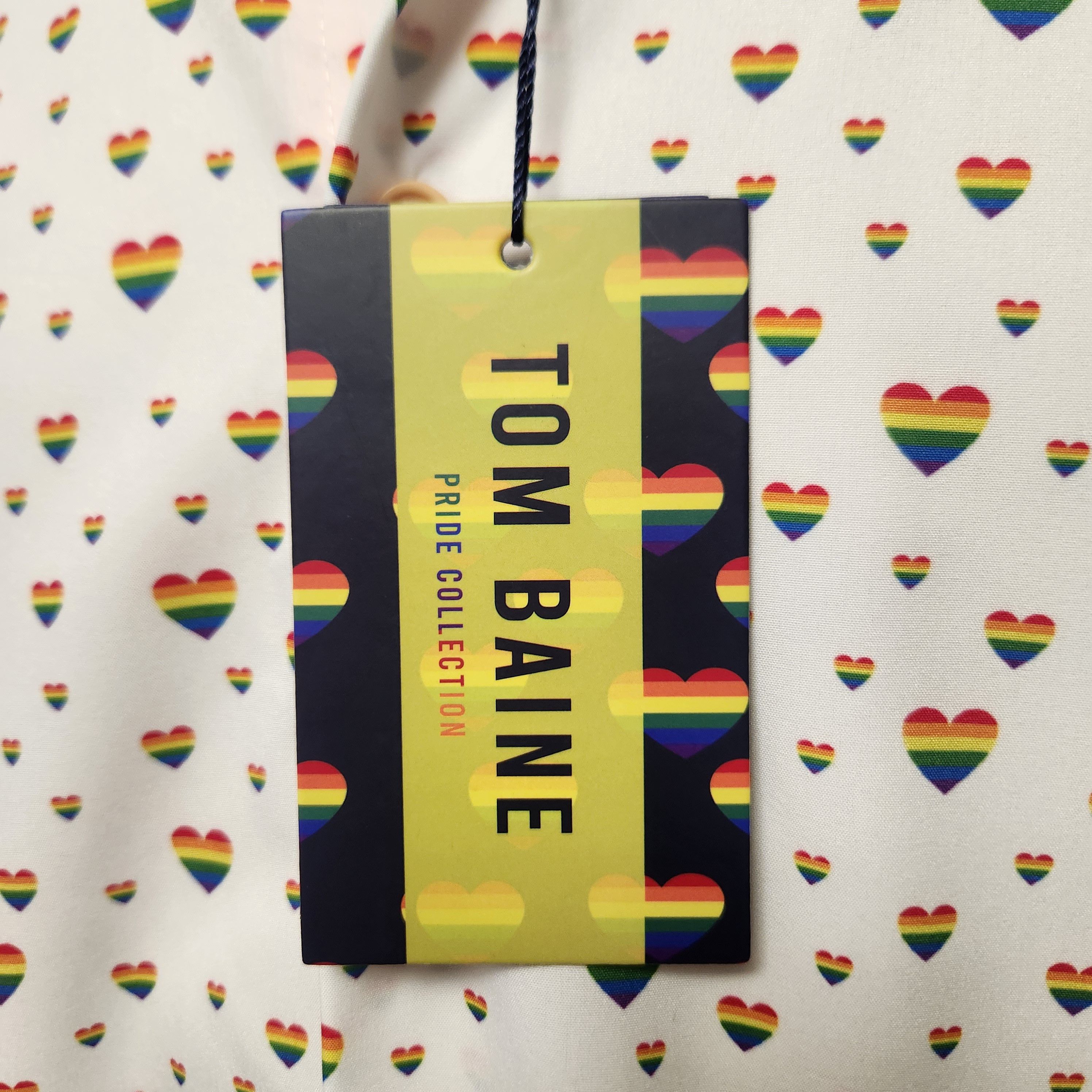 Other Pride collection shirt M rainbow hearts Tom Baine NEW Size US M / EU 48-50 / 2 - 7 Thumbnail