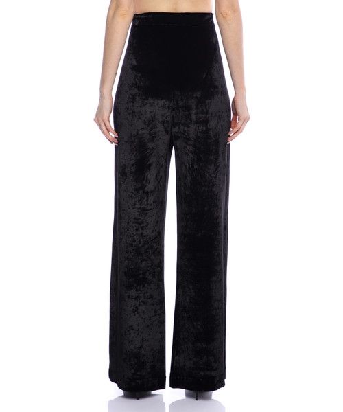 Jil Sander o1mt1gz1125 Velvet Wide-leg Pant in Black Size 34" / US 12 / IT 48 - 3 Thumbnail