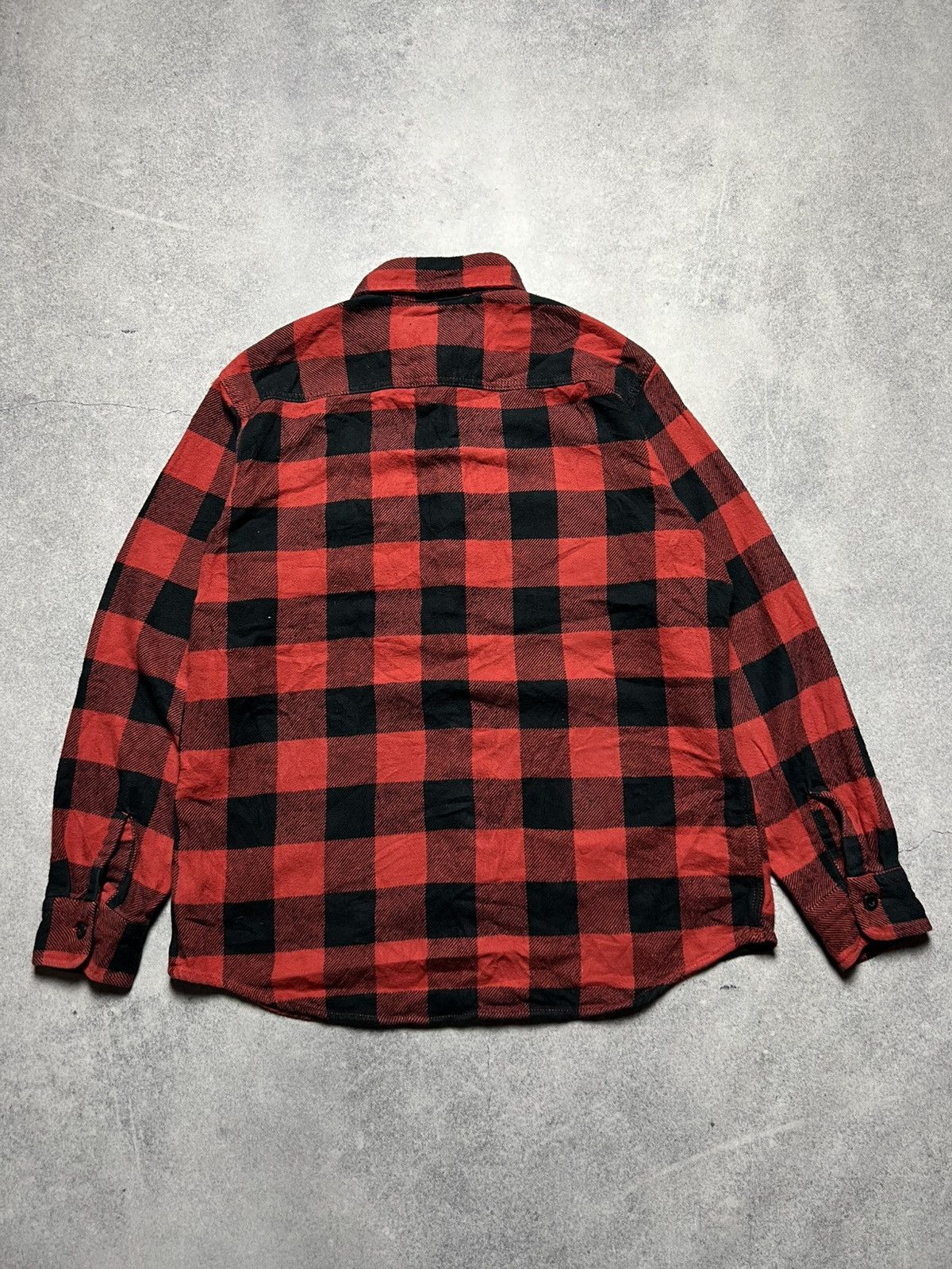 Flannel Vintage Retro Red Paid Cotton Flannel Y2K Button Up Shirt Size US XL / EU 56 / 4 - 6 Thumbnail