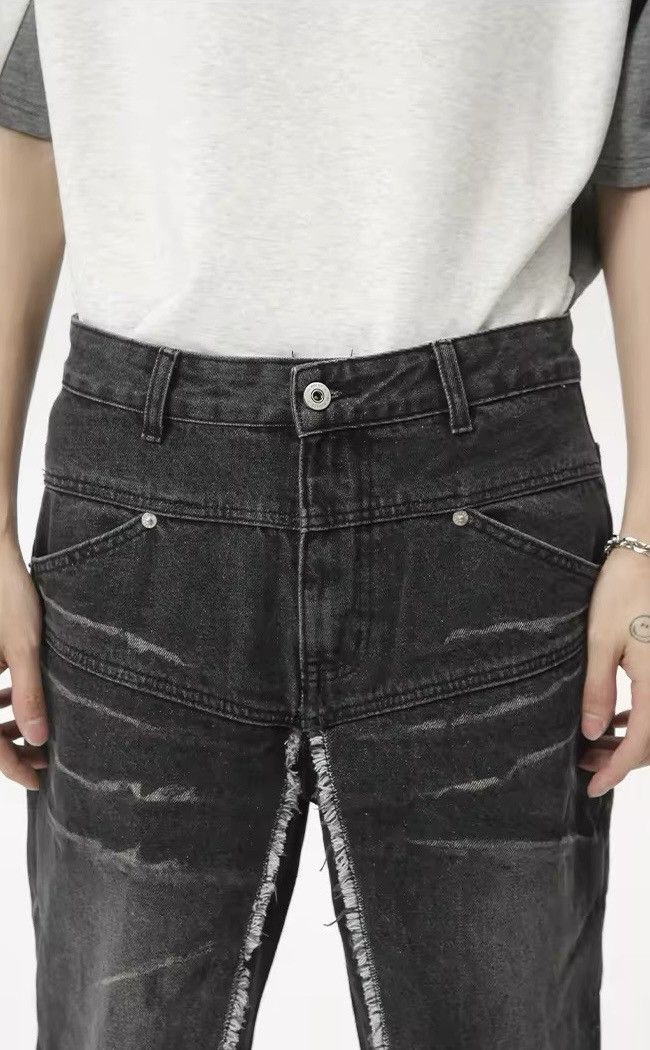 Denime × Japanese Brand × Vintage Trend Fake Two-Piece Jean Size US 30 / EU 46 - 5 Thumbnail