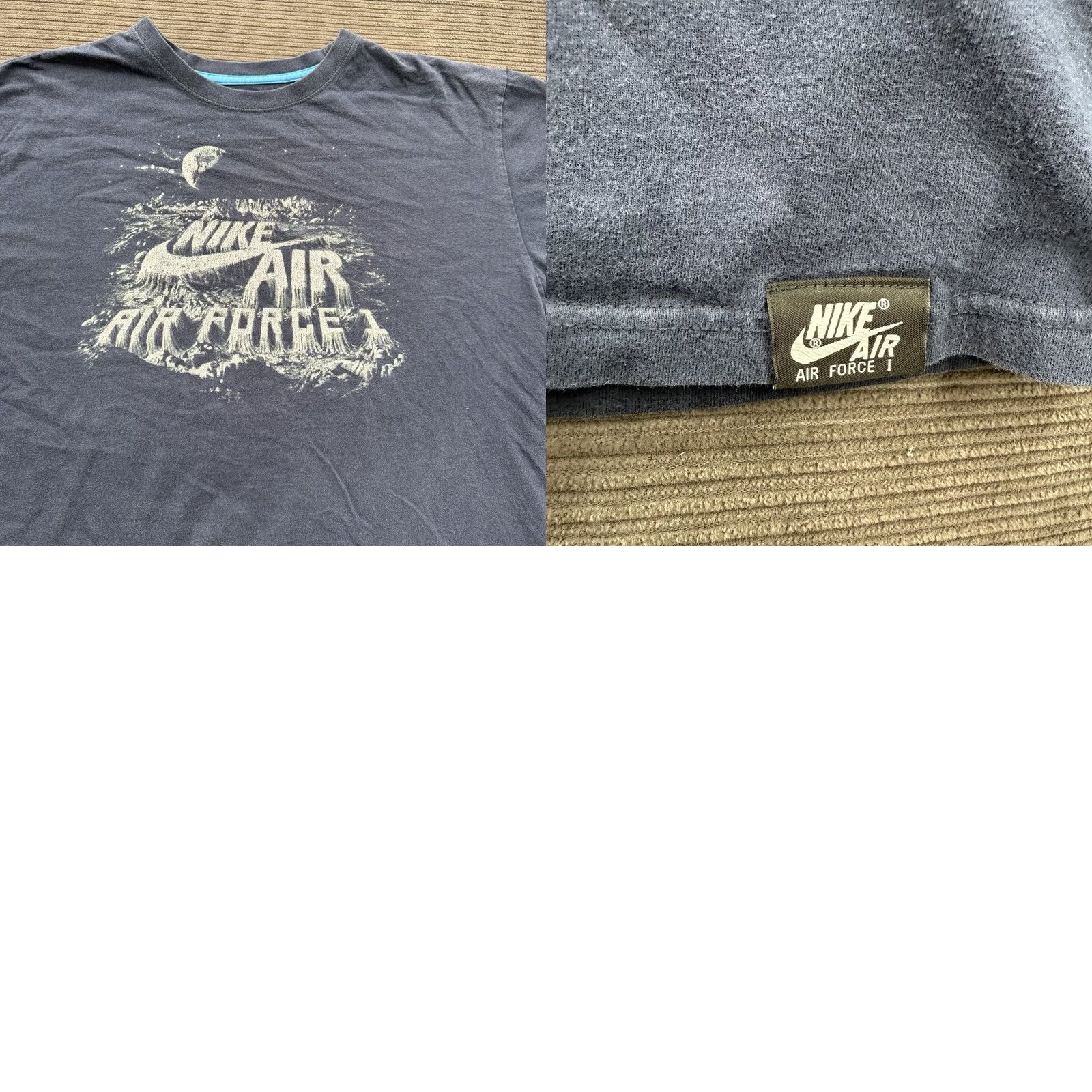 Nike Nike T-Shirt Men 2XL Blue Cotton Short Sleeve Air Force 1 Spell Out Graphic Size US XXL / EU 58 / 5 - 8 Thumbnail