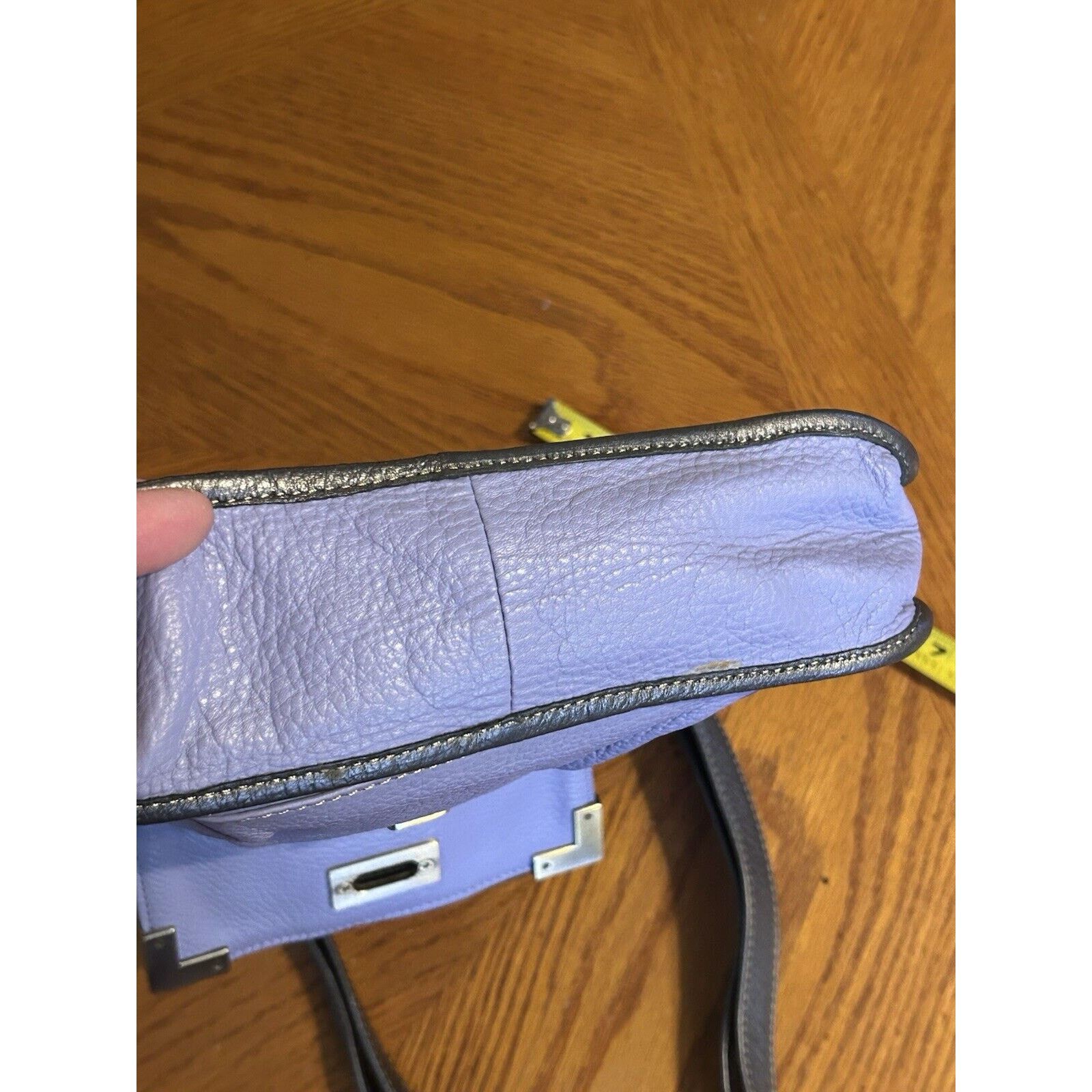 Other sharif leather crossbody purse Periwinkle Blue And Gunmetal Size ONE SIZE - 9 Thumbnail