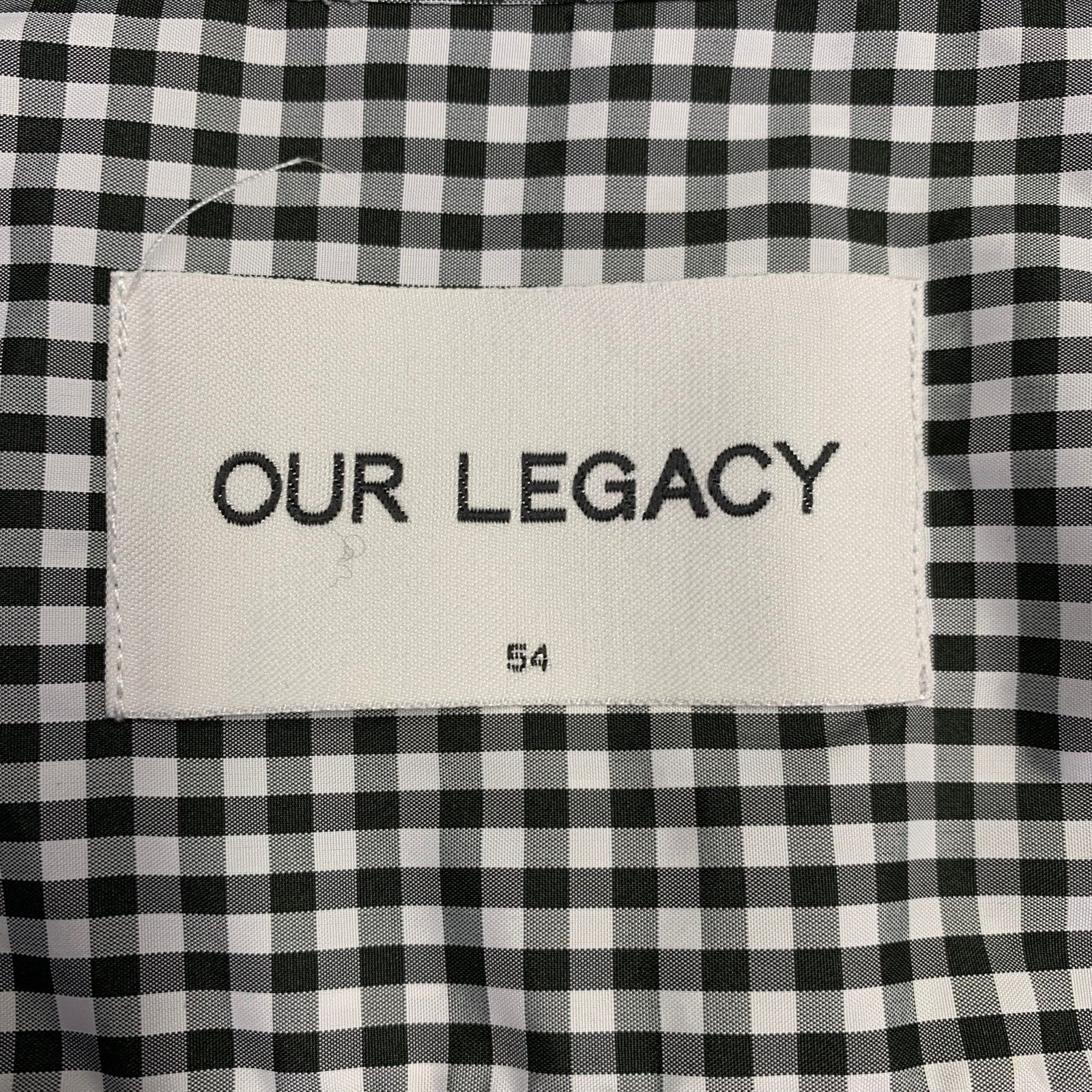 Our Legacy Black White Gingham Polyester One Pocket Long Sleeve Shirt Size US S / EU 44-46 / 1 - 5 Thumbnail