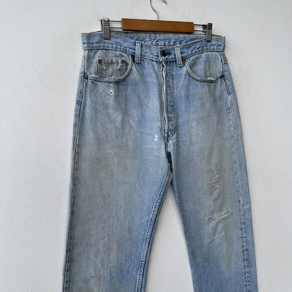 Levi's Thrashed Vintage 80s Levi’s 501 Denim Jeans Size US 32 / EU 48 - 4 Thumbnail