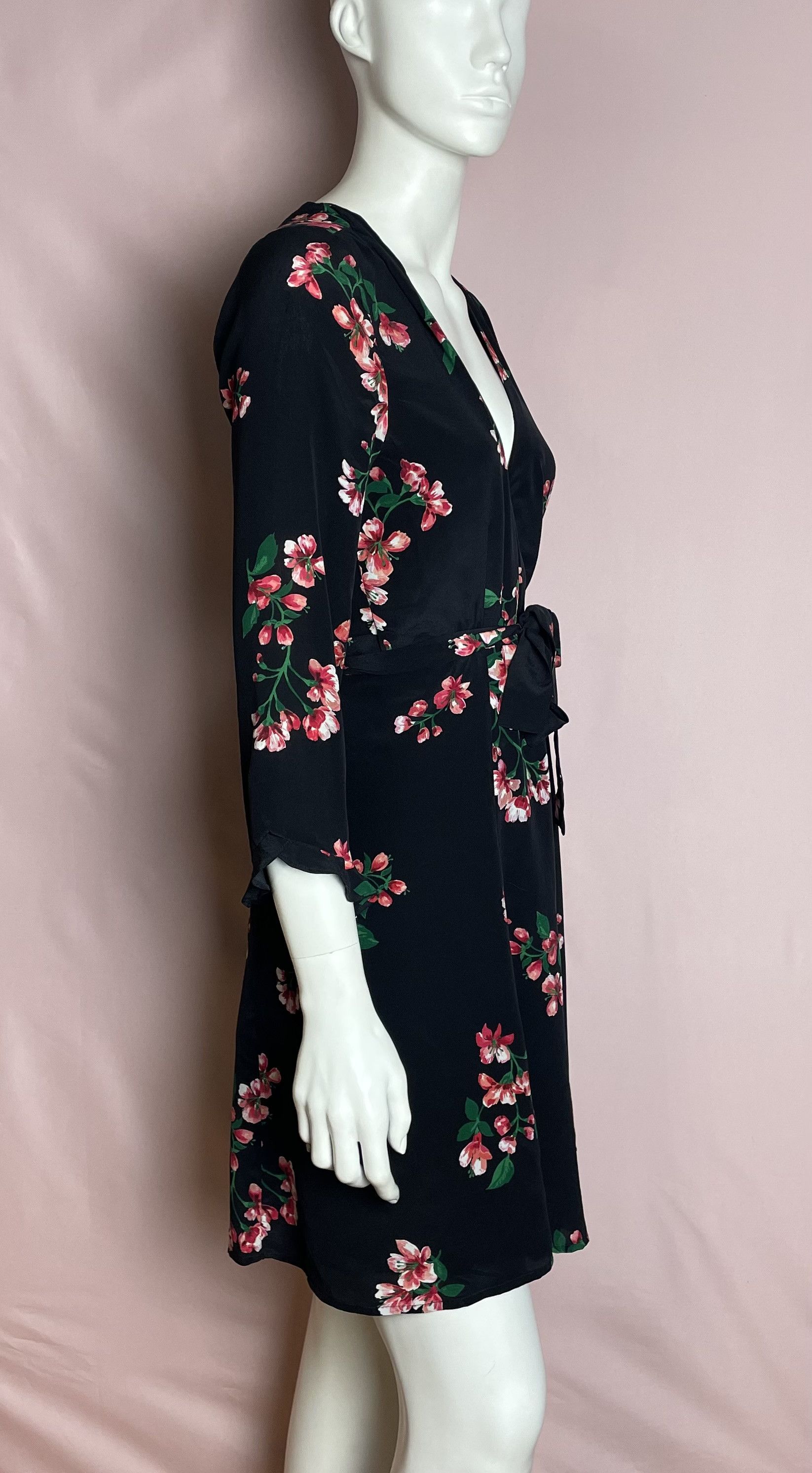 Sezane Sezane Elsa Silk Bouquet Print Floral Mini Dress EU 38 Size S / US 4 / IT 40 - 5 Thumbnail