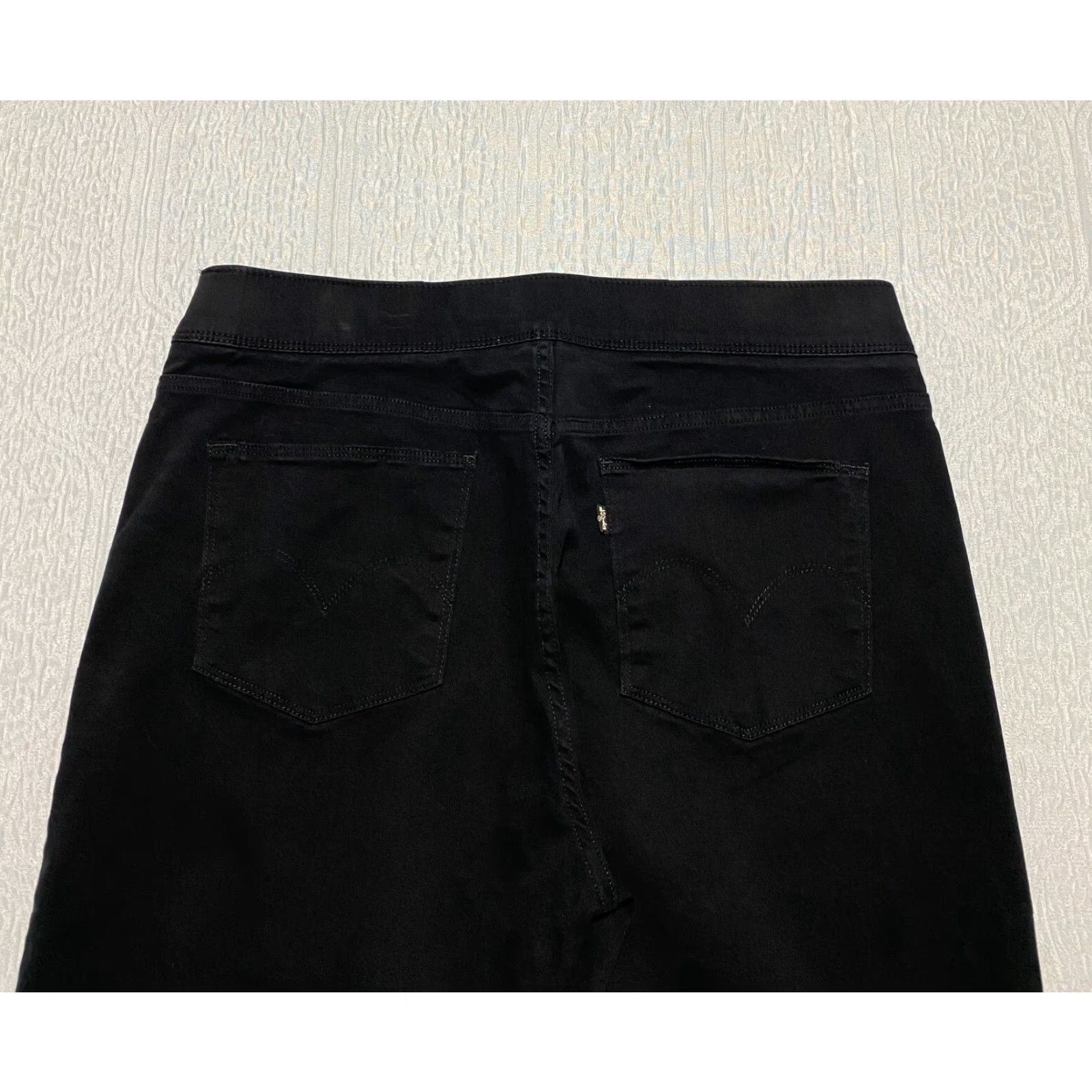 Levi's Levi's Jeans Pull On Skinny Leggings Women 16 Black Elastic Waist 34×28 5-Pocket Design Size 24" / US 00 / IT 34 - 3 Thumbnail