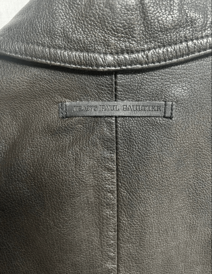 Jean Paul Gaultier × Leather Jean Paul Gaultier Jacket Leather Biker Crop Coat EX0083 Size XL / US 12-14 / IT 48-50 - 3 Thumbnail