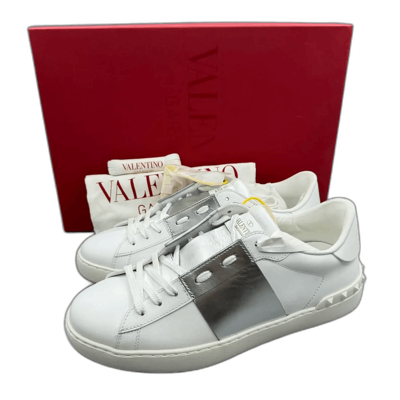Valentino Valentino White Sneakers With Silver Detail-yf Size US 10 / EU 43 - 1 Thumbnail