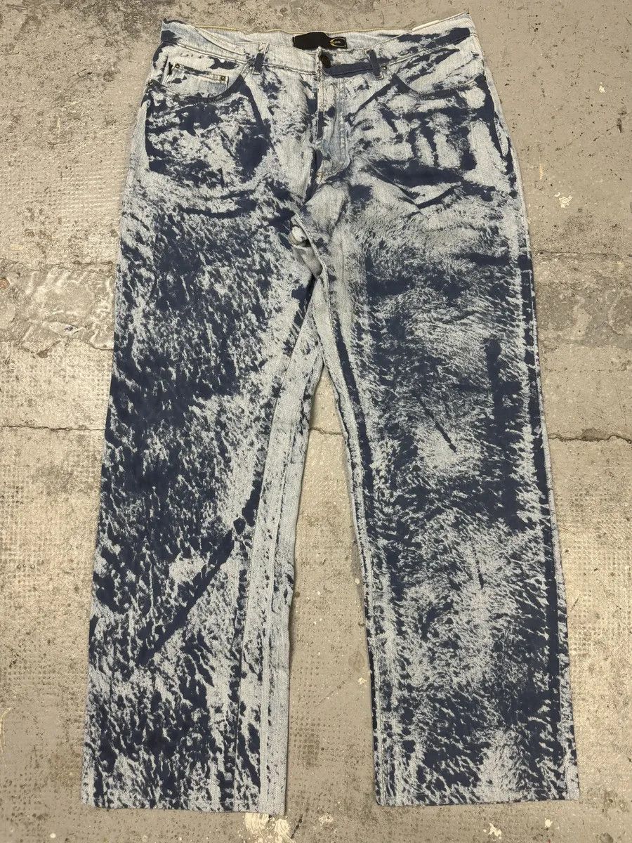 Just Cavalli 2000s Cavalli Blue Blurred Denim Jeans Size US 32 / EU 48 - 5 Thumbnail