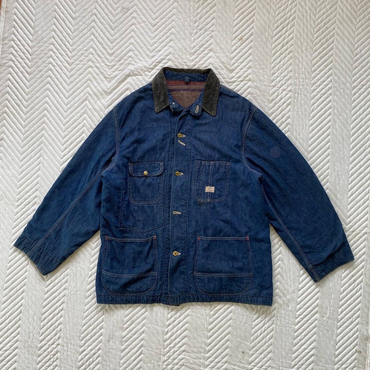 Sears True Vintage 50s Sears Denim Chore Jacket Size US XL / EU 56 / 4 - 1 Thumbnail
