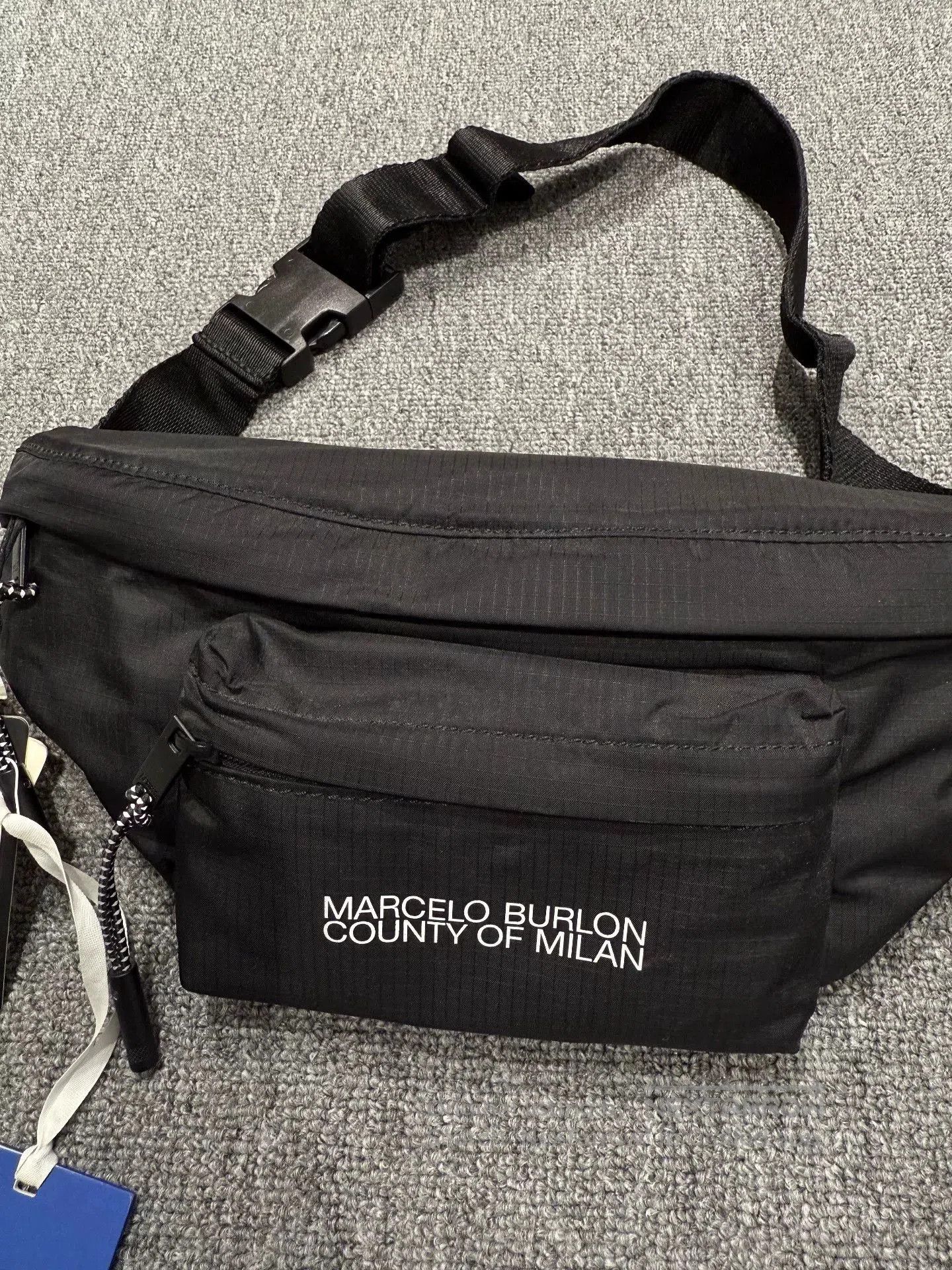 Marcelo Burlon Marcelo Burlon Black Waist Bag. Size ONE SIZE - 3 Thumbnail