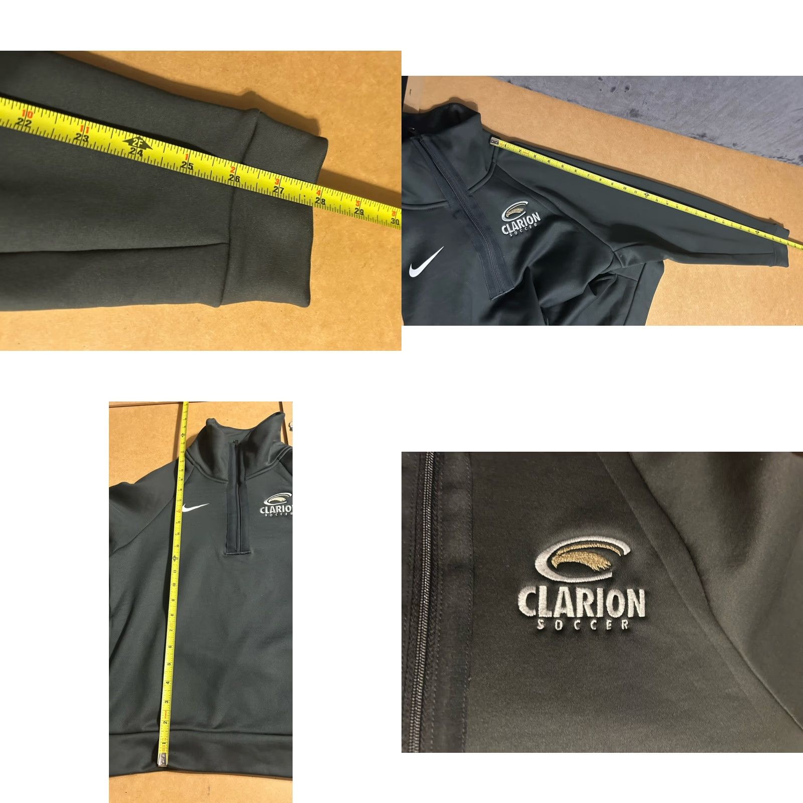 Nike Nike Clarion University Soccer 1/4 Zip Dark Gray Pullover Jacket Women Small Size S / US 4 / IT 40 - 11 Thumbnail
