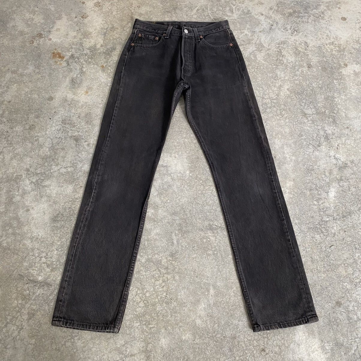 Levi's Vintage 1995 Levis 501 Over Dyed Black Denim Jeans Size US 28 / EU 44 - 2 Thumbnail