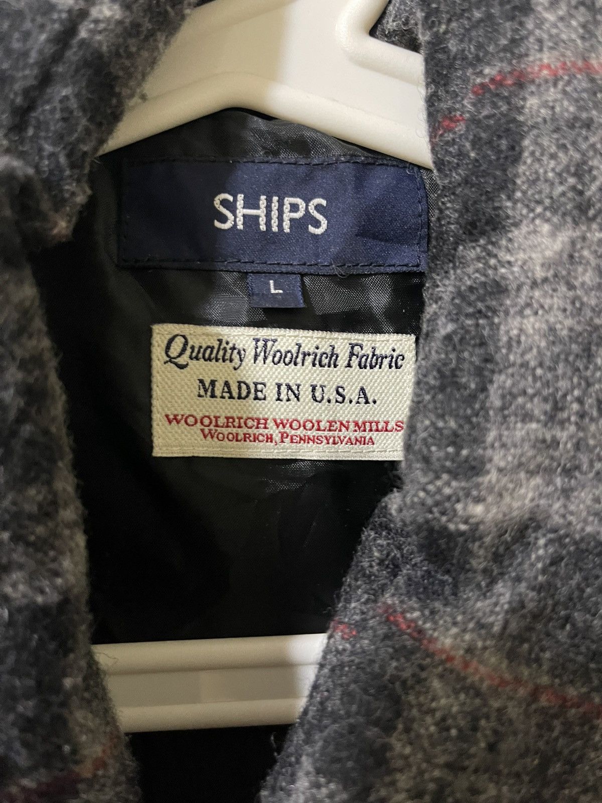 SHIPS SHIPS Vest GREY Plaid Wool sz. LARGE Size US L / EU 52-54 / 3 - 2 Thumbnail
