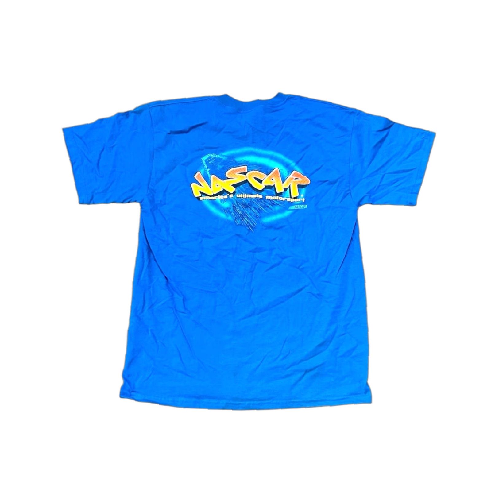 NASCAR VINTAGE NASCAR Racing Mens Blue T-Shirt L 90s Dale Earnhardt Gordon Rusty Mens Shirts Size US L / EU 52-54 / 3 - 1 Thumbnail