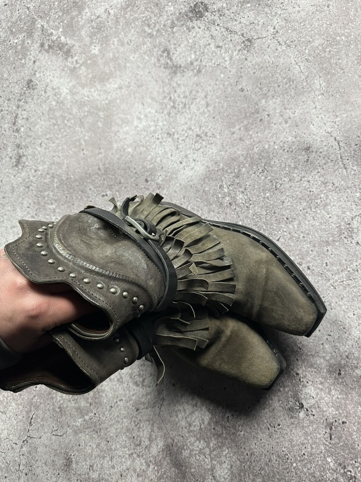 A.S.98 💀RARE💀 A.S 98 Vintage Leather Western Boots Avant Garde Size US 7 / EU 40 - 20 Thumbnail