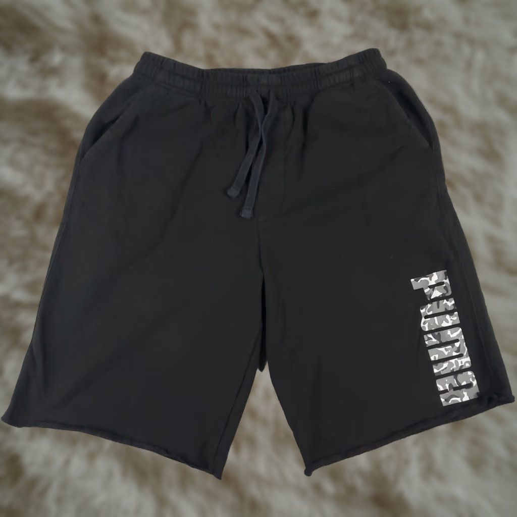 Puma Puma Mens Medium Black Sweat Shorts Running Training Sports Size US 31 - 1 Thumbnail