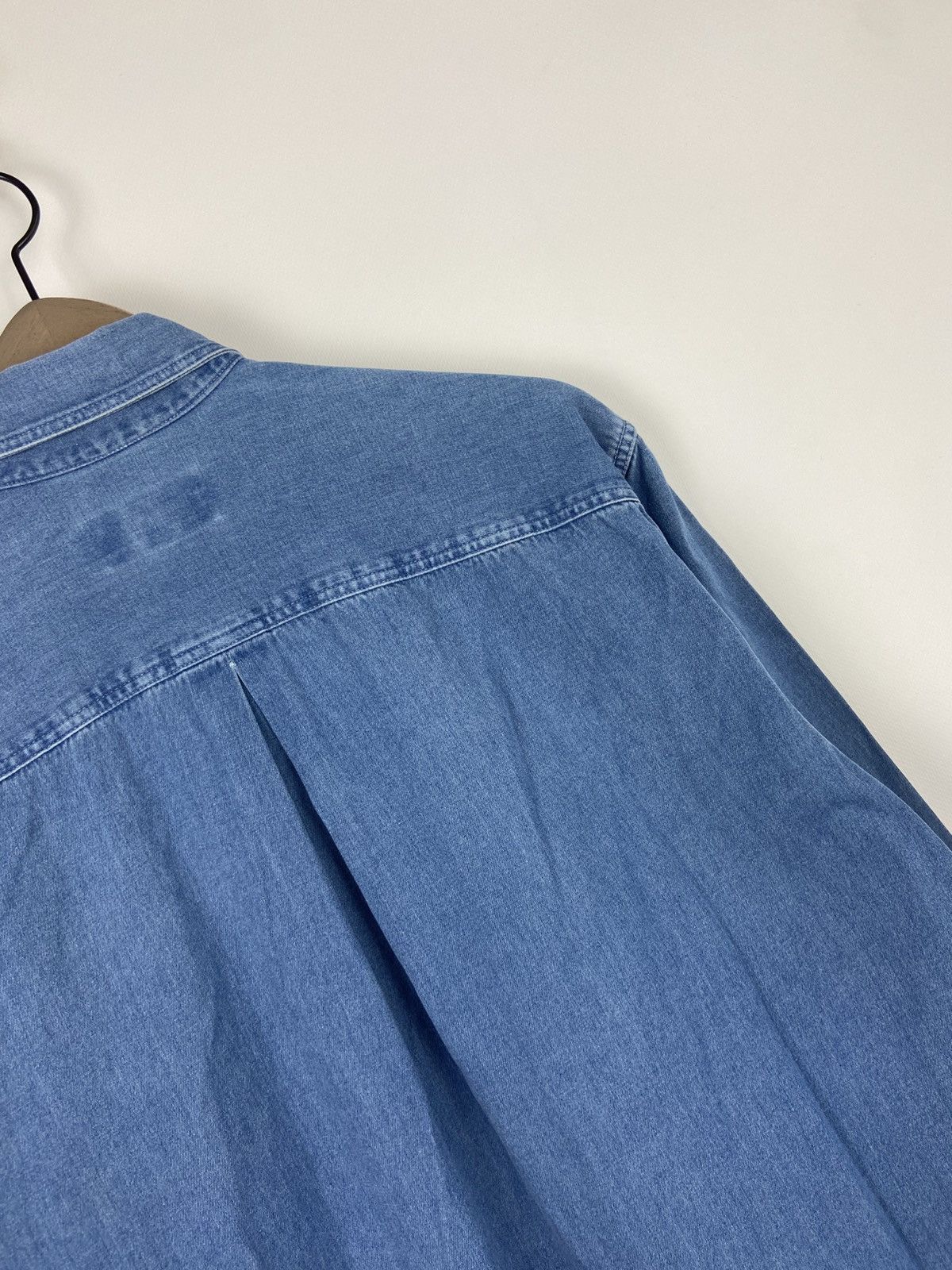 Burberry Vintage Thomas Burberry Denim Blue Men's Button-Up Shirt Size US S / EU 44-46 / 1 - 15 Thumbnail