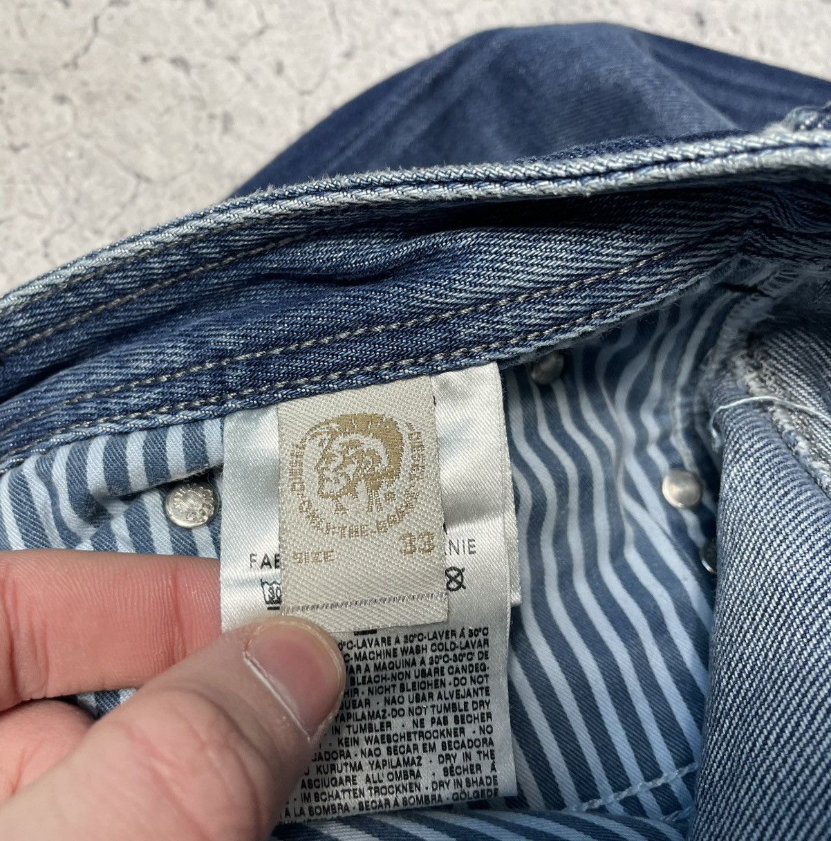 Diesel Diesel Big Logo Jeans Denim Rare Luxury Y2K Hype Size 33x34 Size US 33 - 10 Thumbnail